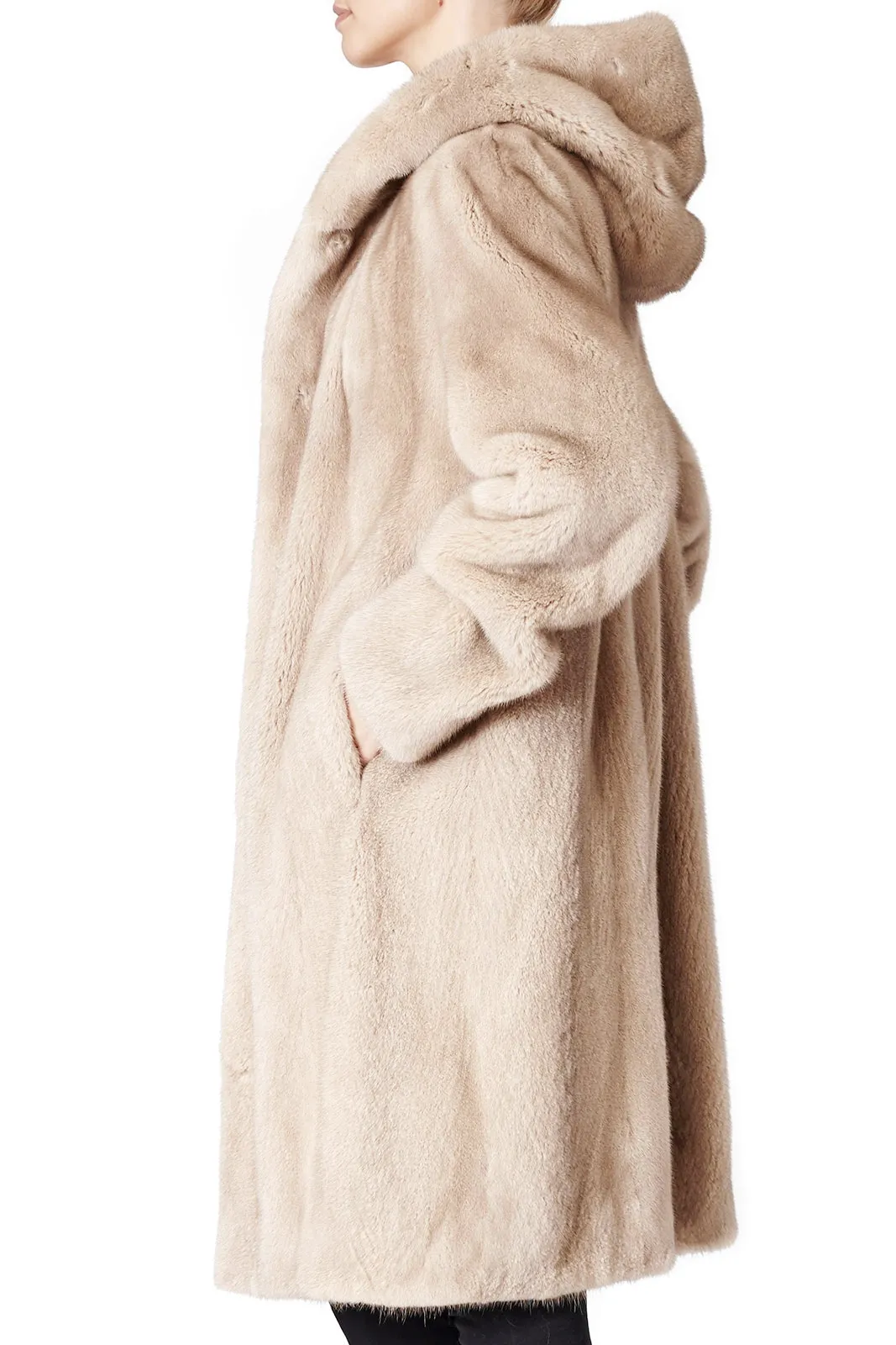 Katie Hoody Mink Fur Coat