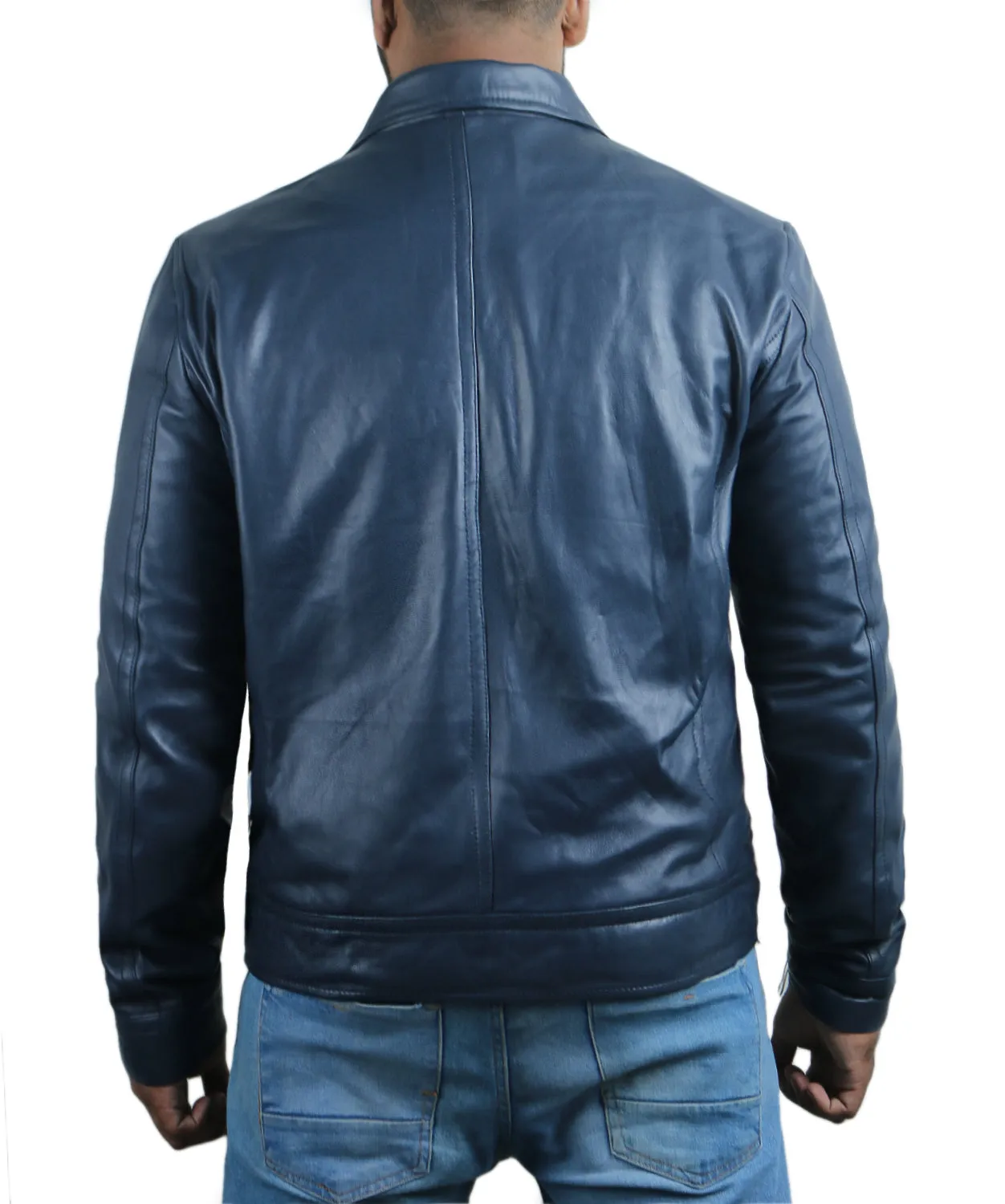 Leather Jackets Hub Mens Genuine Lambskin Leather Jacket (Black, Aviator Jacket) - 1501214