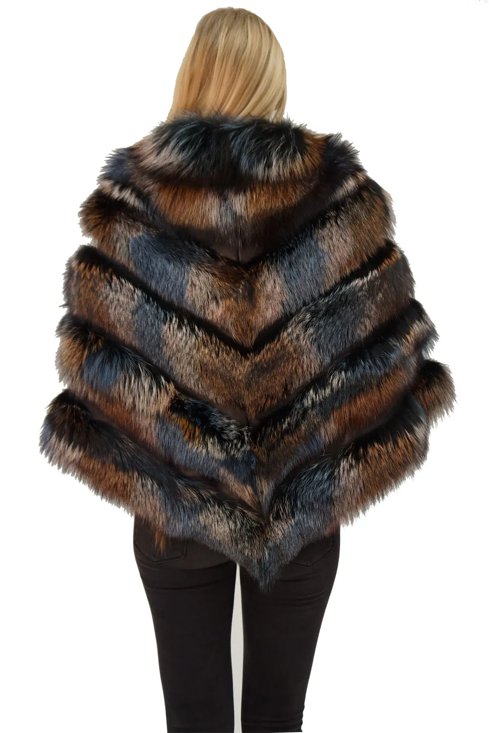 LILI - Fox Fur Poncho