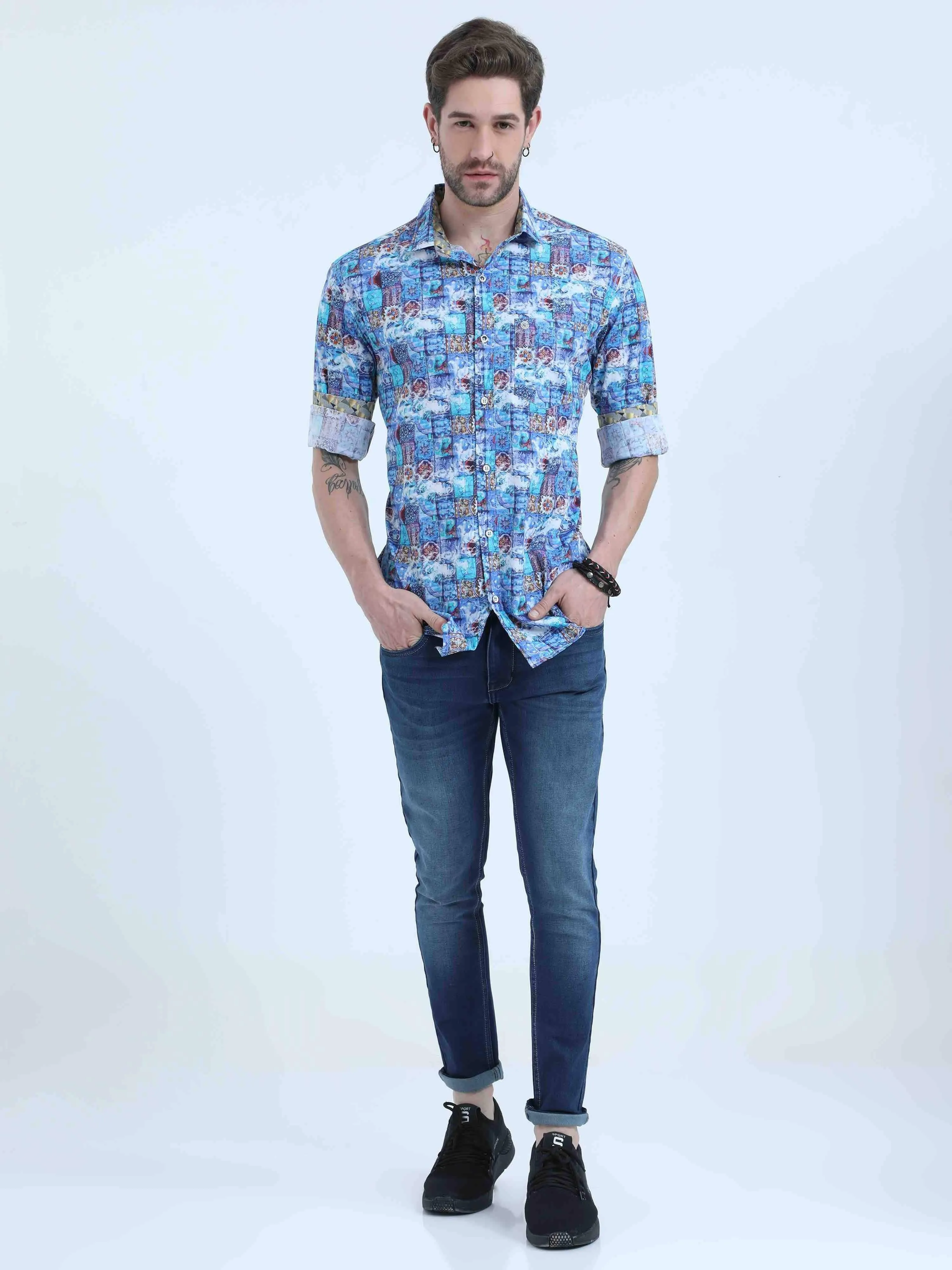 Limited edition - Blue Mischief Casual Full Shirt