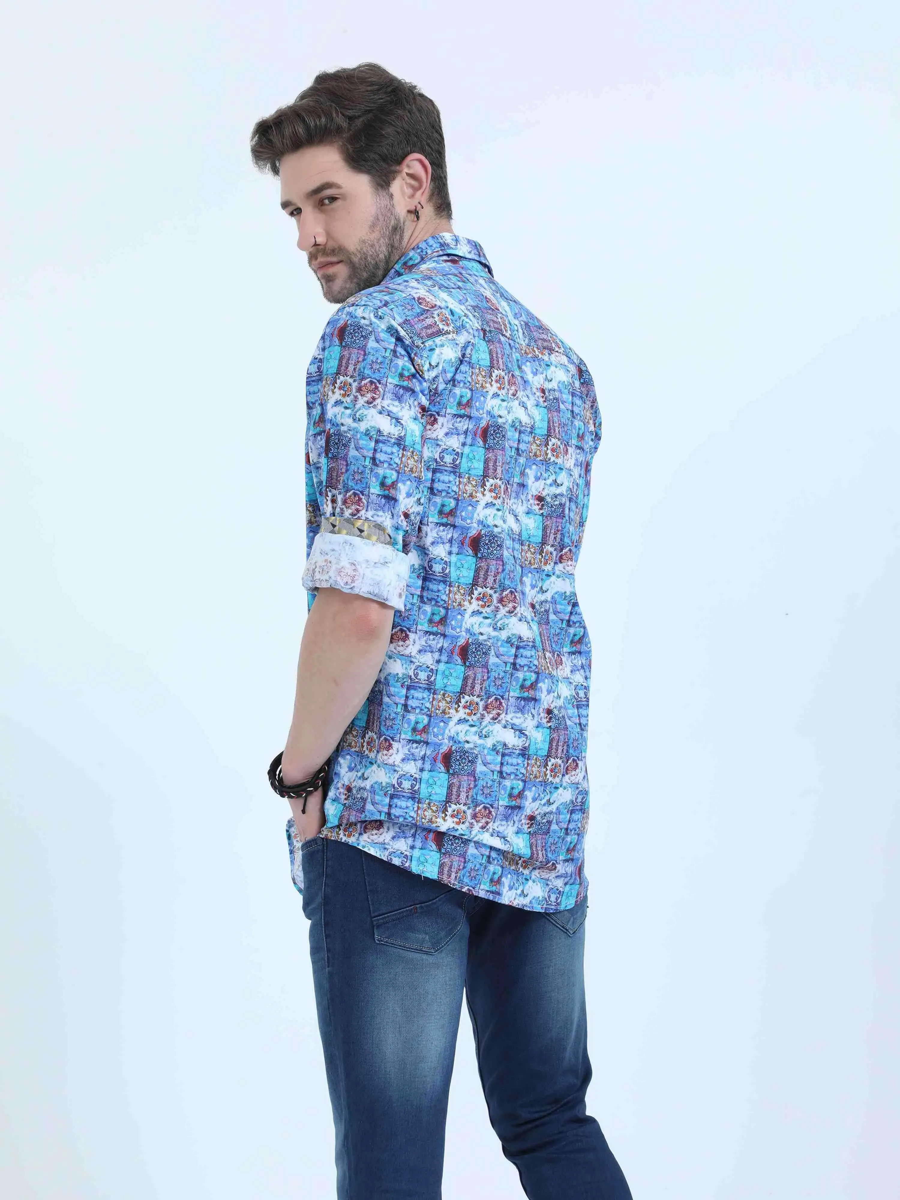 Limited edition - Blue Mischief Casual Full Shirt