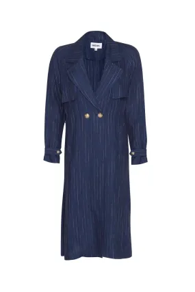 Loobies Story Chianti Trench Coat – Denim Blue