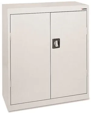 Lorell Fortress Series Steel Storage Cabinets' Light Gray' 36X18X42 In.