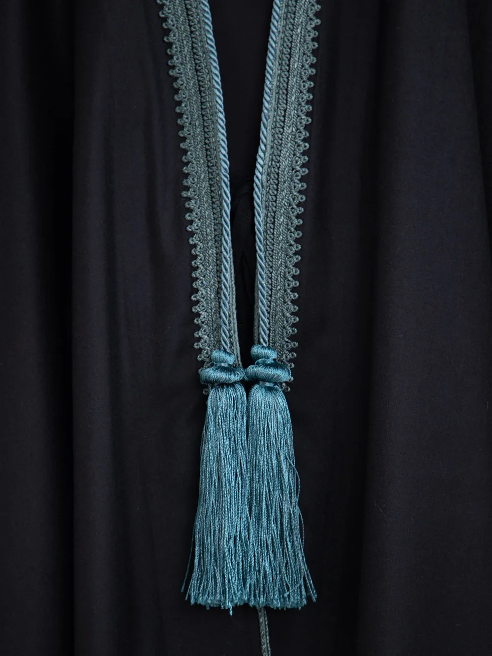 Loro Piana Cashmere Black & Teal Poncho