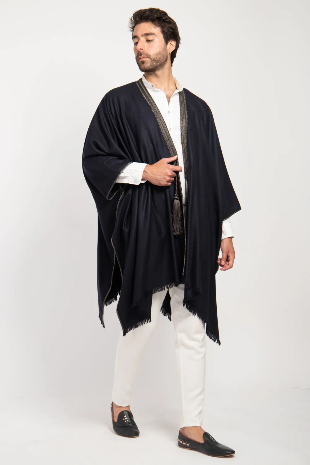 Loro Piana Cashmere Dark Grey Poncho