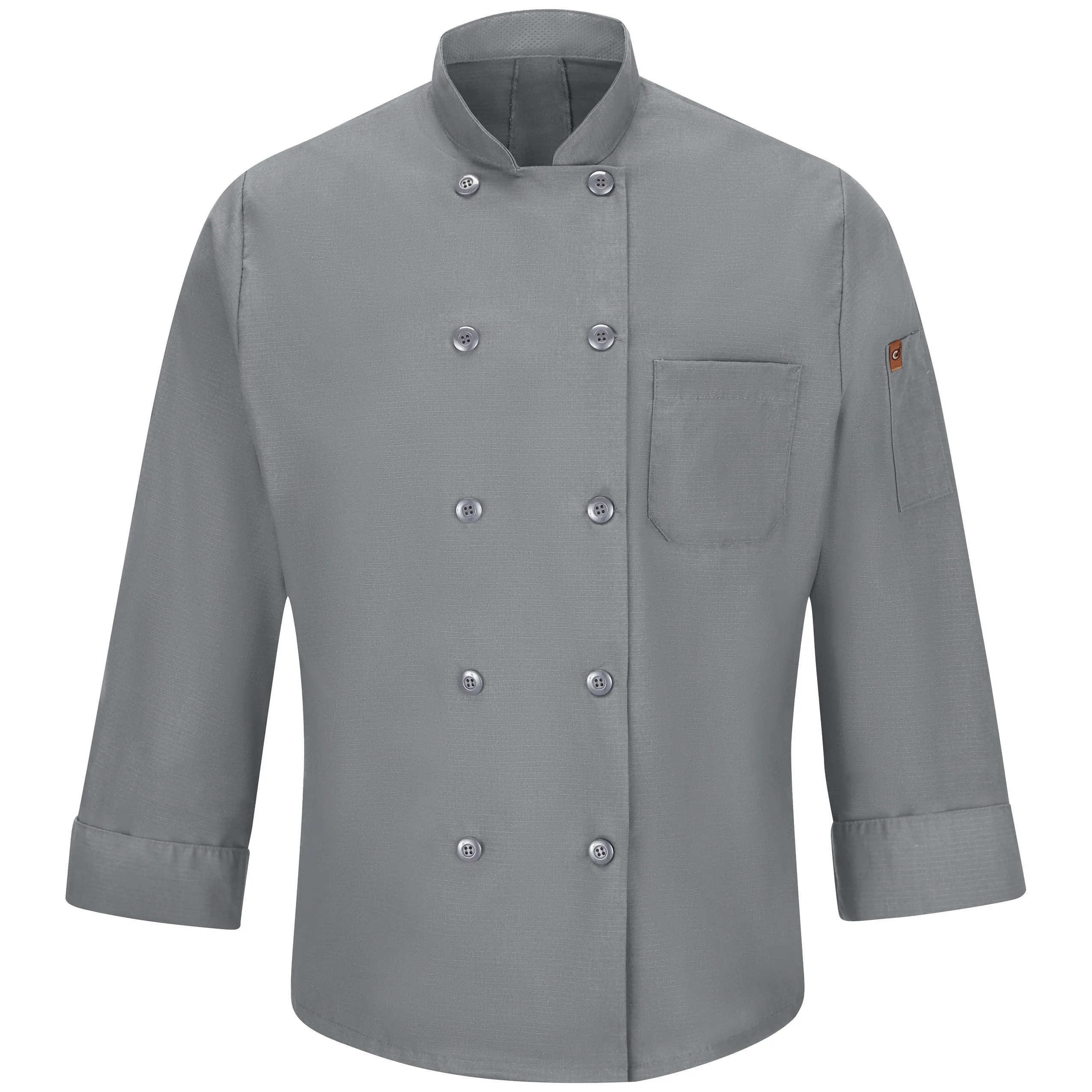 Men's Chef Coat with OilBlok   MIMIX 042X - Grey