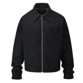 Men's zipper non-hair jacket