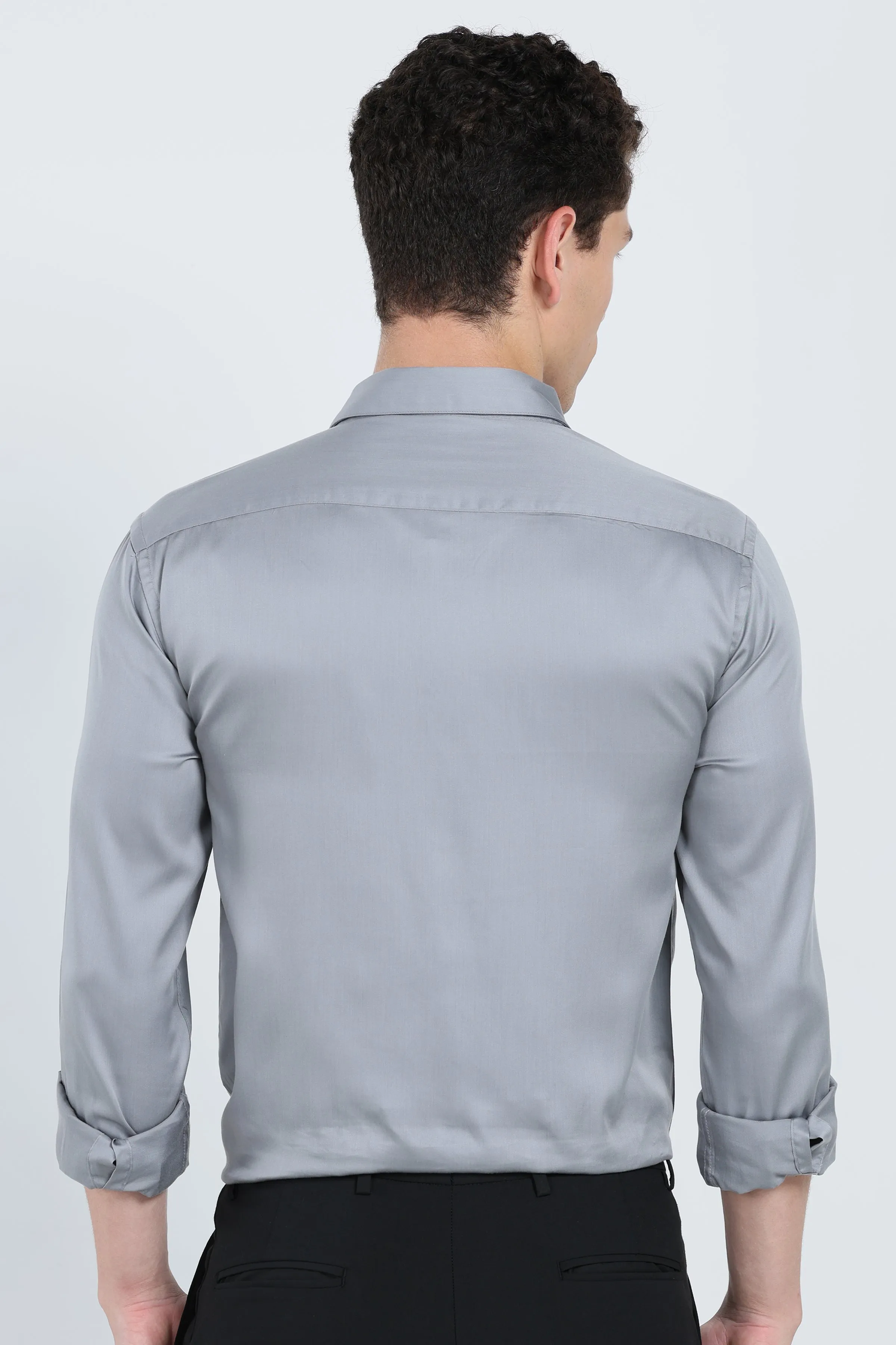 Modern Classic Grey Dress Shirt