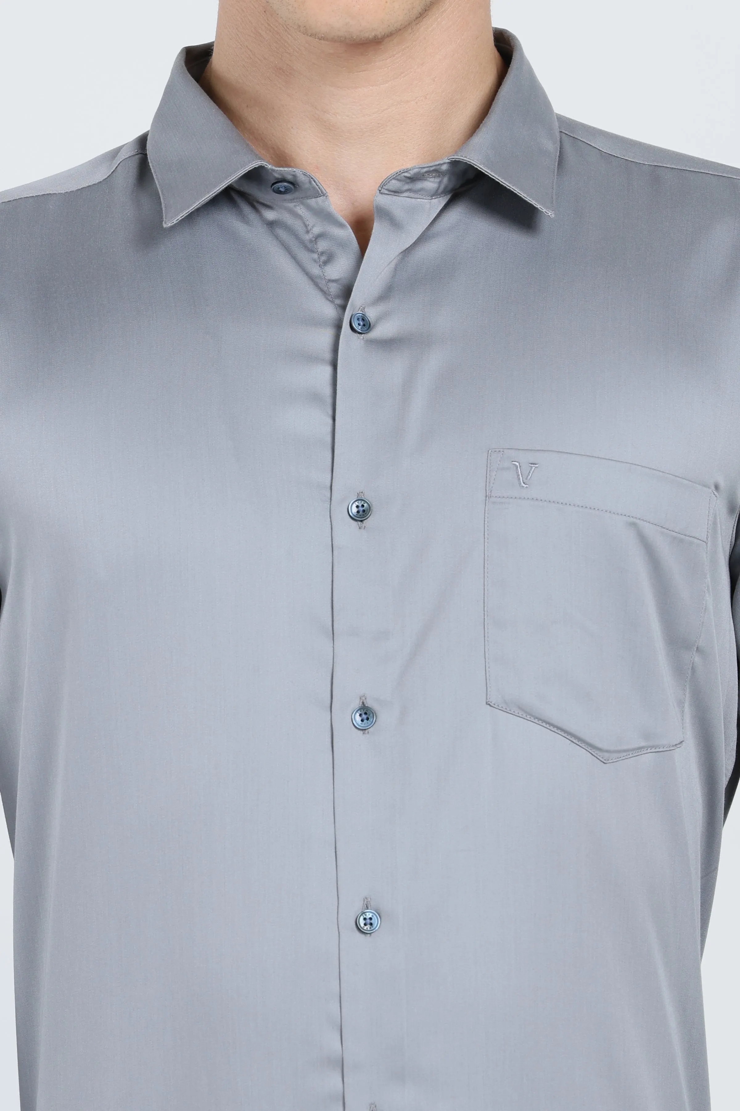 Modern Classic Grey Dress Shirt