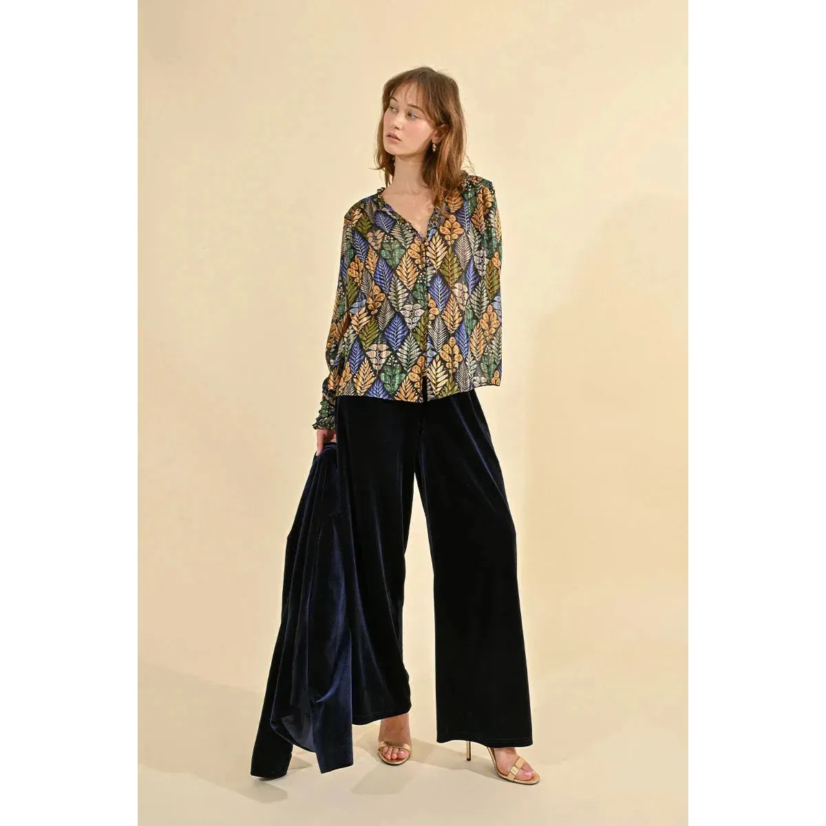 Molly Bracken Flowing Velvet Pants