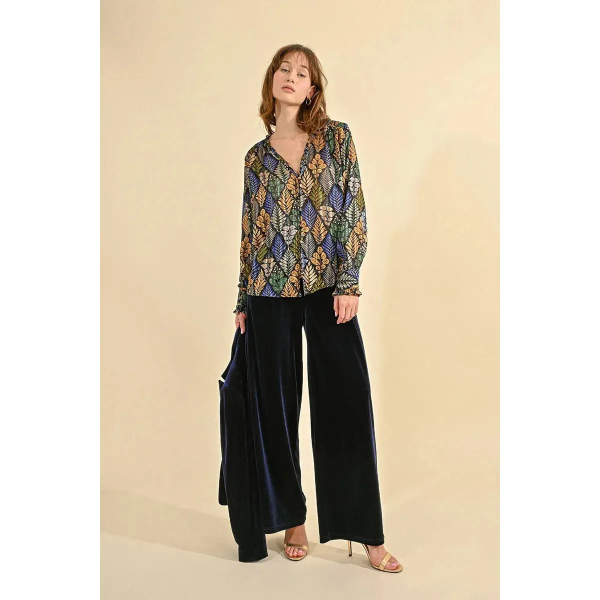 Molly Bracken Flowing Velvet Pants