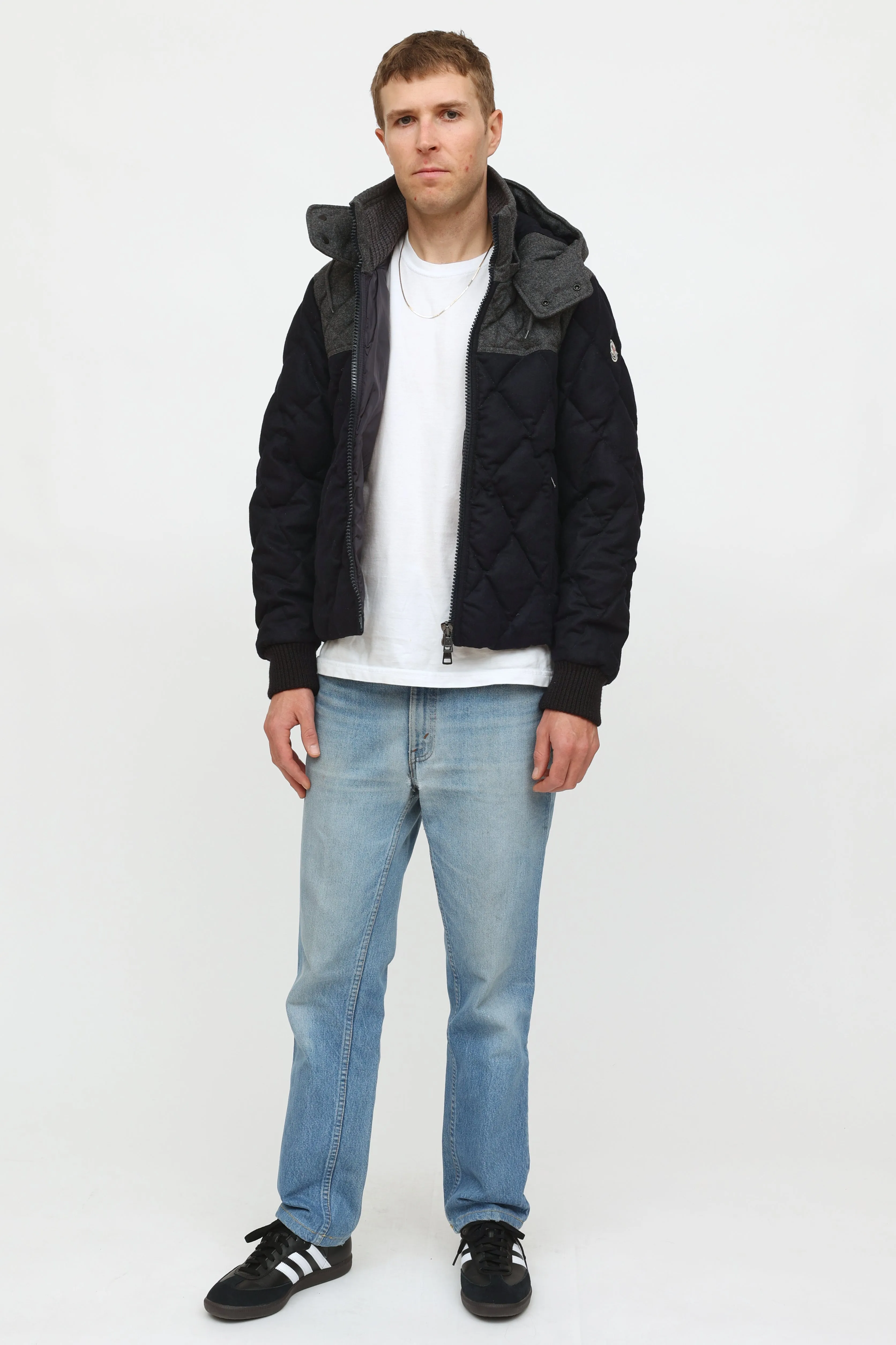 Navy & Grey Quilted Jacket