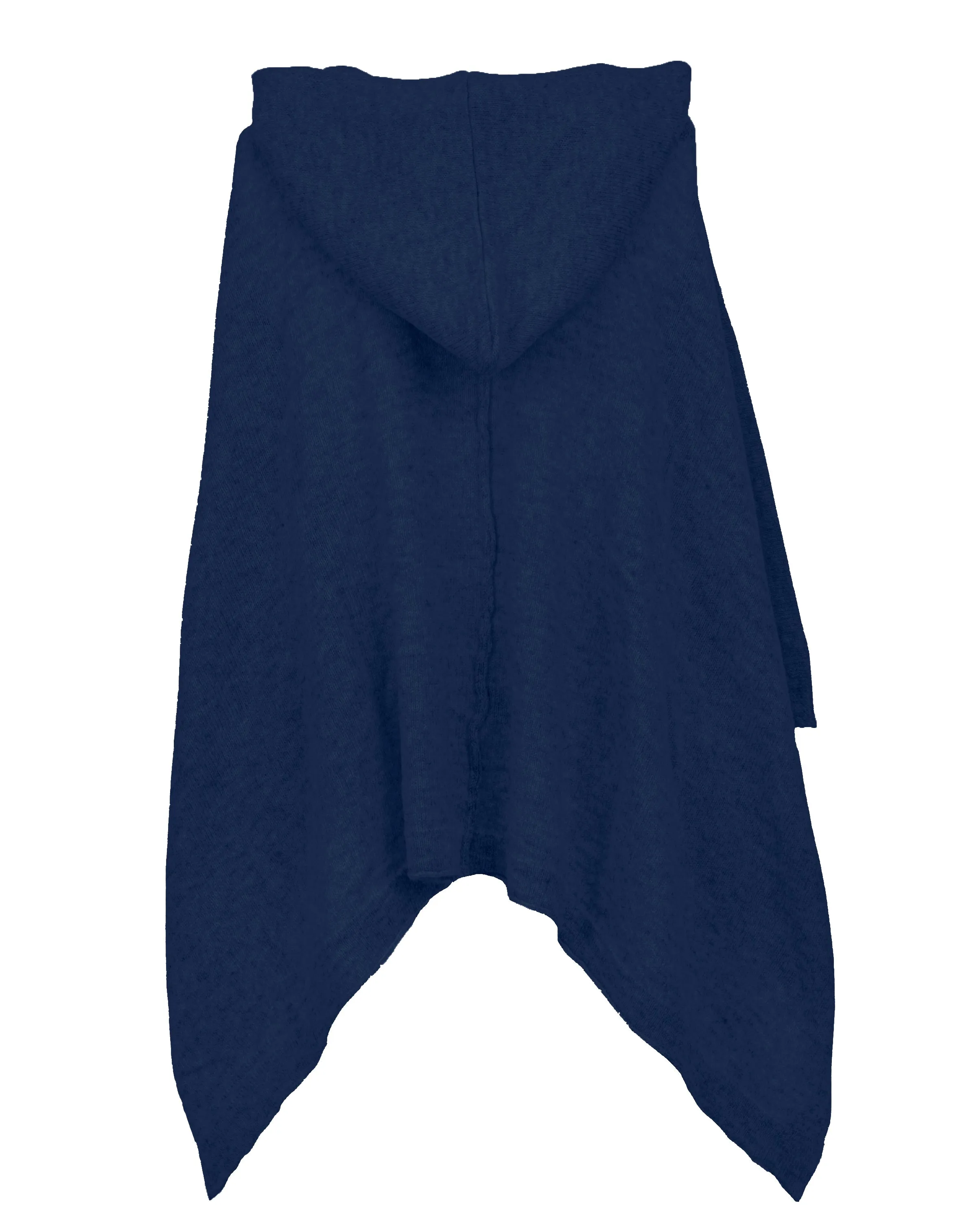 NEW FALL 24 - Cashmere Button Hoodie Poncho Night Blue