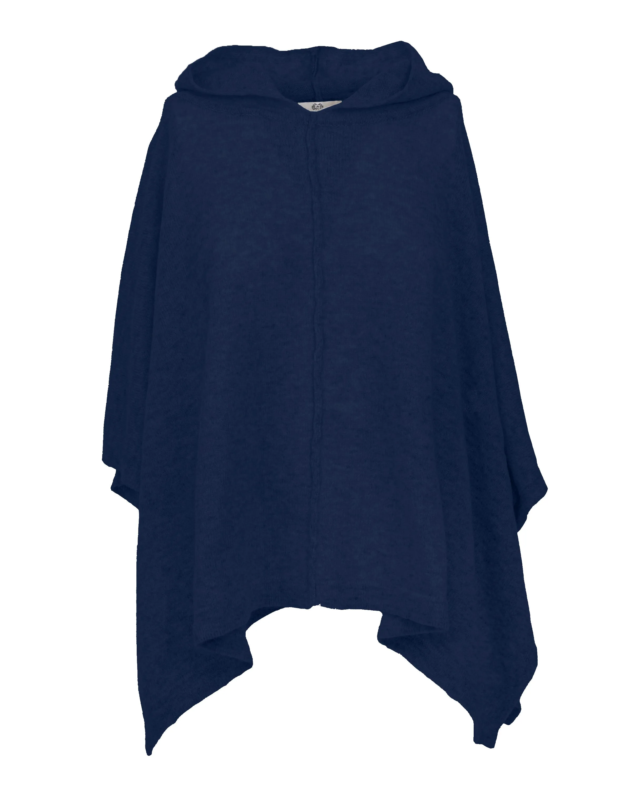 NEW FALL 24 - Cashmere Button Hoodie Poncho Night Blue