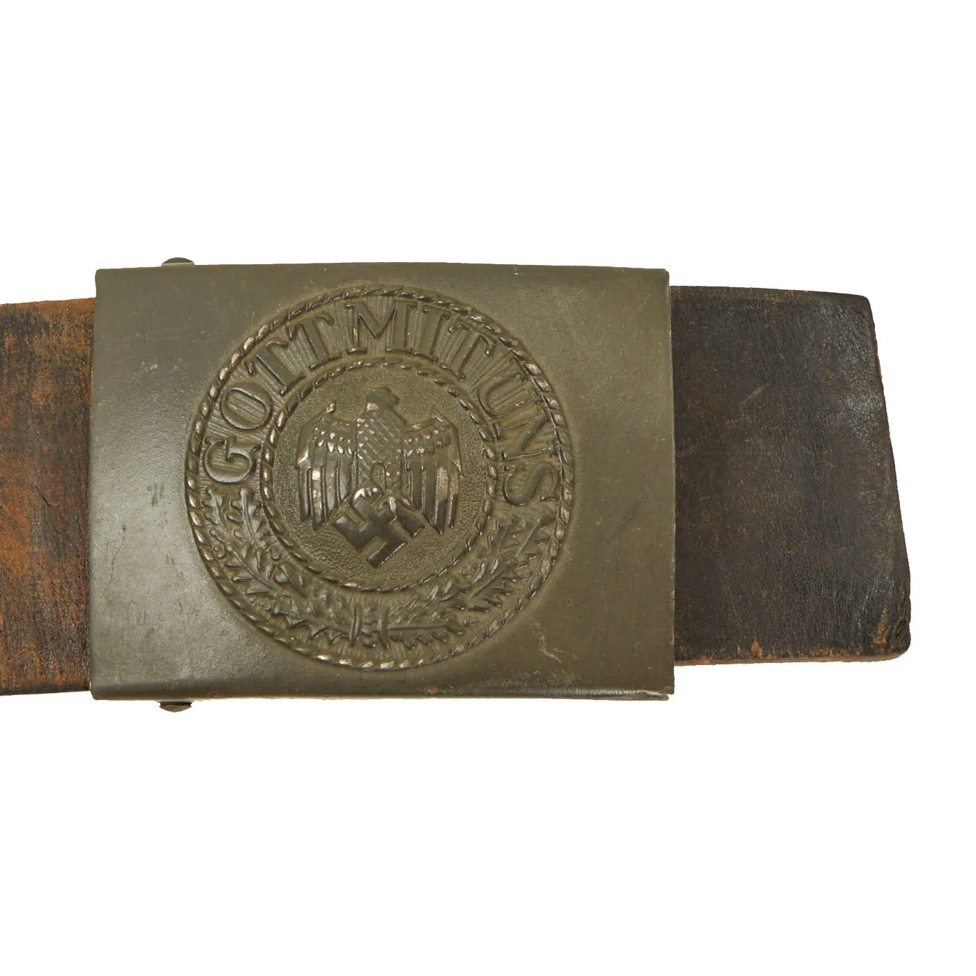 Original German WWII Army (Heer) Belt, Buckle, 98k Bayonet, Frog, and Ammunition Pouches