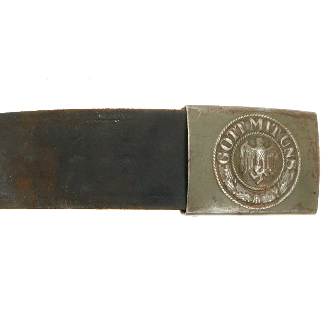 Original German WWII Army (Heer) Belt, Buckle, 98k Bayonet, Frog, and Matched Ammunition Pouches