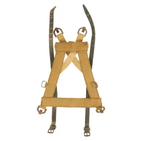 Original German WWII M31 A-Frame Constructed With Captured Italian Leather Straps