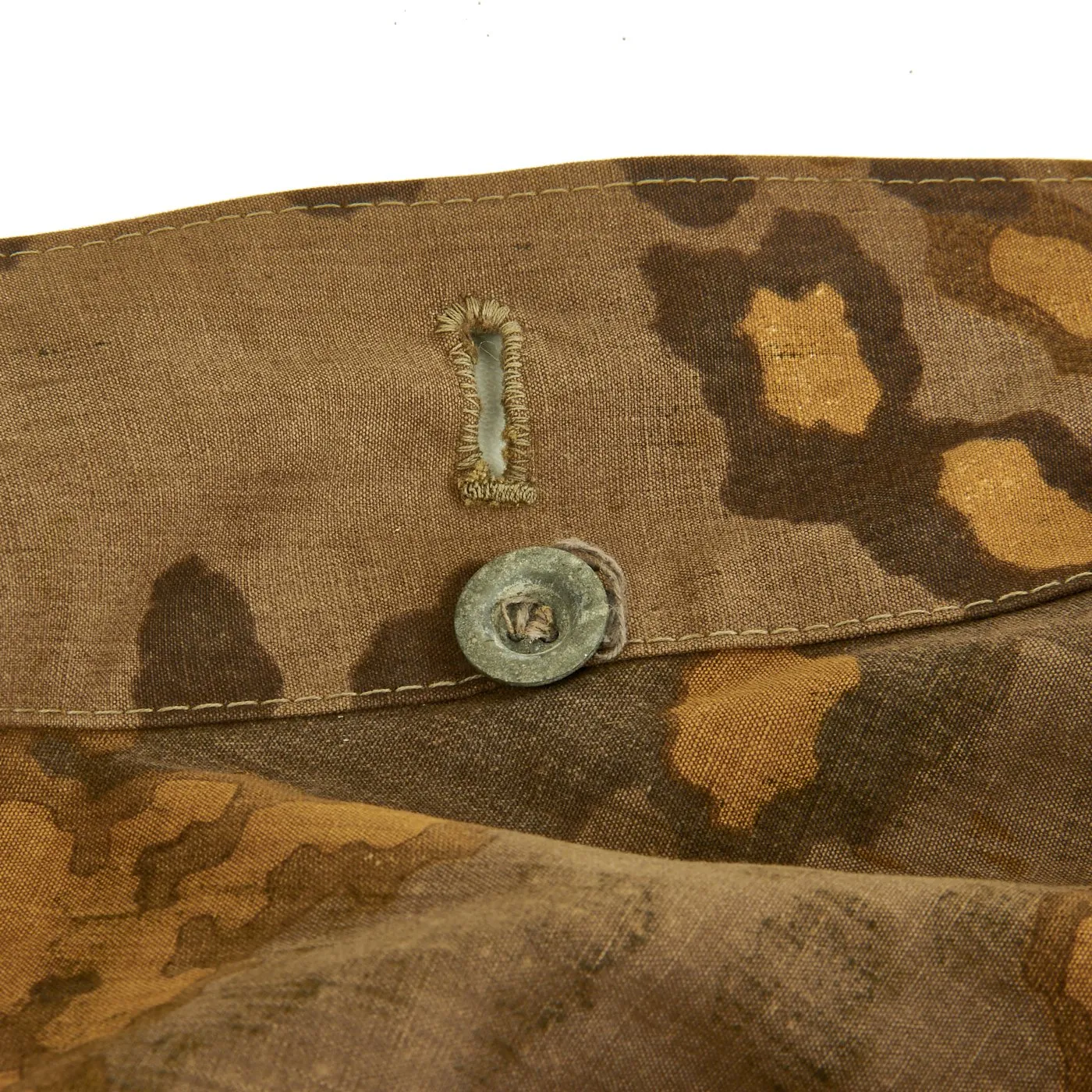 Original Rare German WWII Waffen-SS Zeltbahn Tent Quarter & Poncho in Oak Pattern A Camouflage