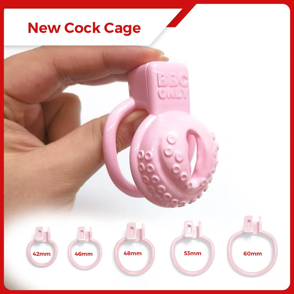 Pink BBC Octopus Pussy Vaginal Chastity Cage