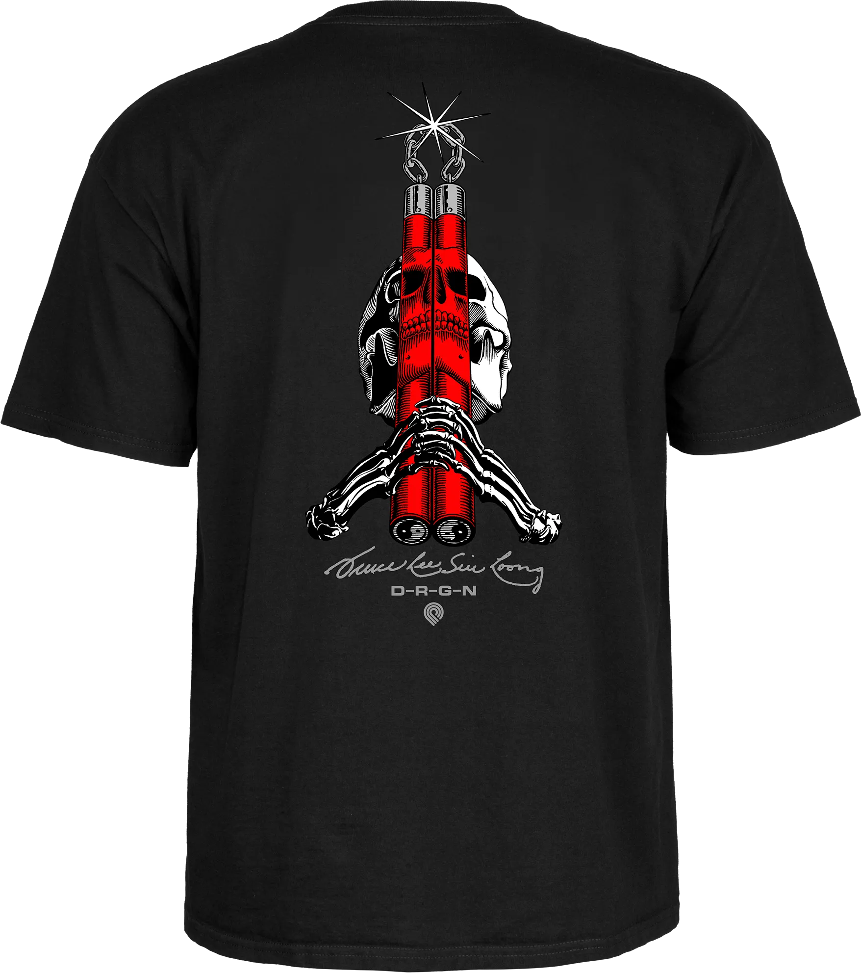 POWELL-PERALTA X BRUCE LEE SKULL AND SWORD BLACK T-SHIRT *PREBOOK*