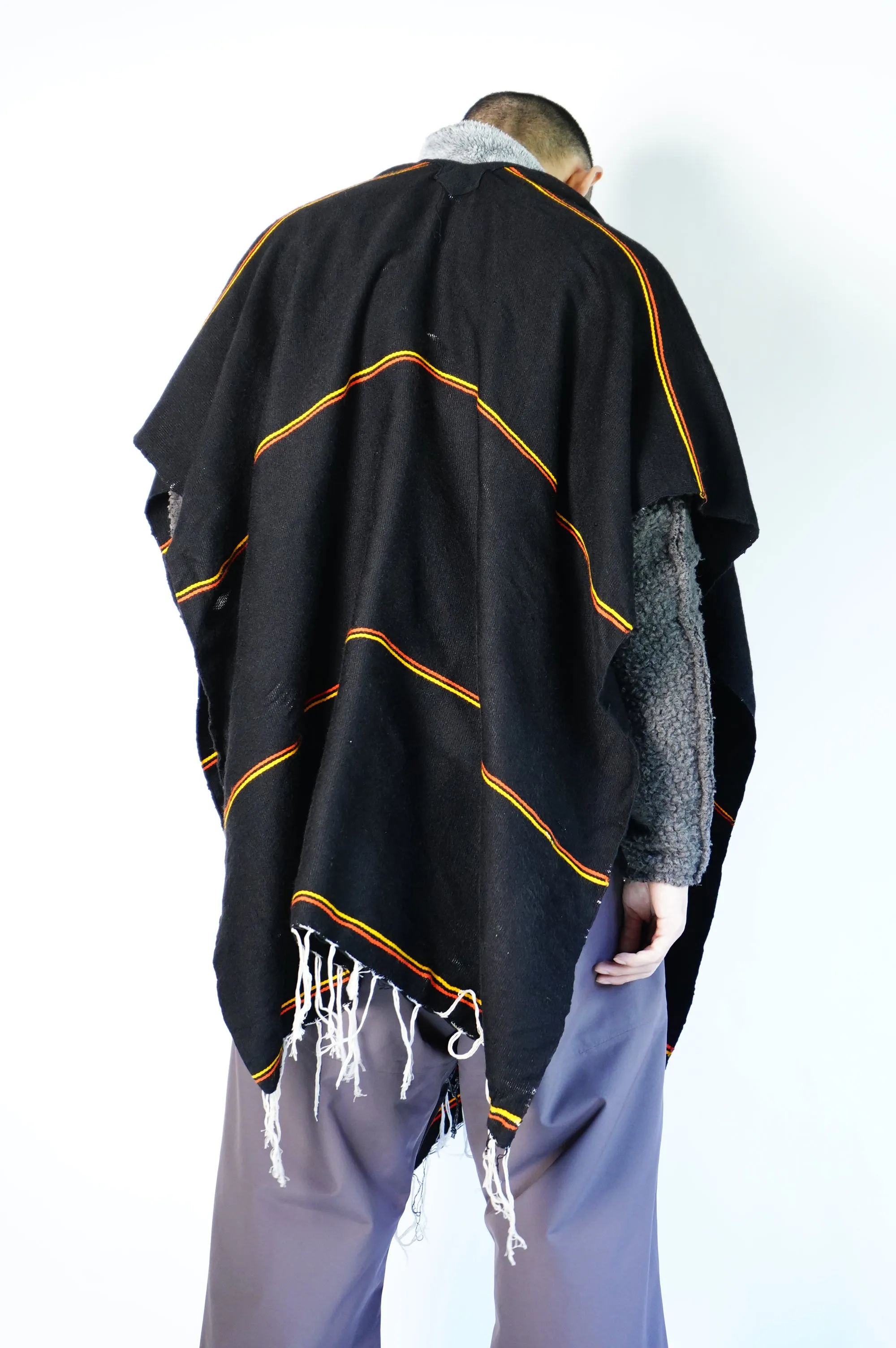 "HARLEY DAVIDSON" -Logo Embroidery Blanket Poncho-