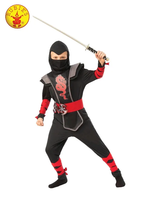 RED NINJA BOY COSTUME, CHILD