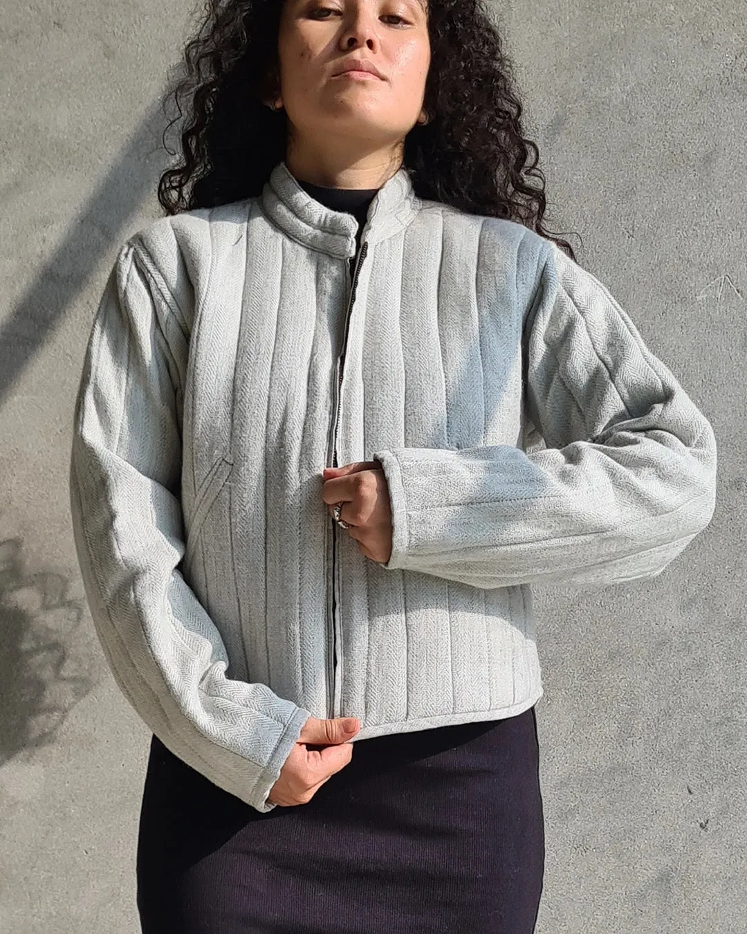 RE:SEARCH QUILTED CROP JACKET