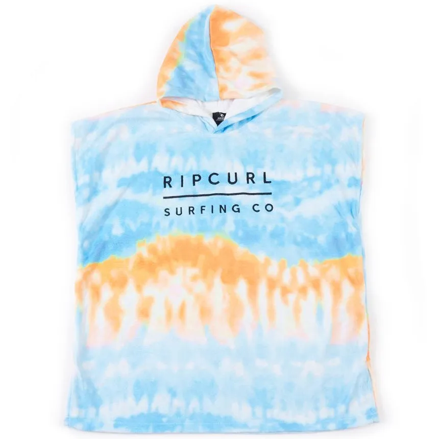 Rip Curl Youth Print Hooded Towel Changing Poncho - Blue/White