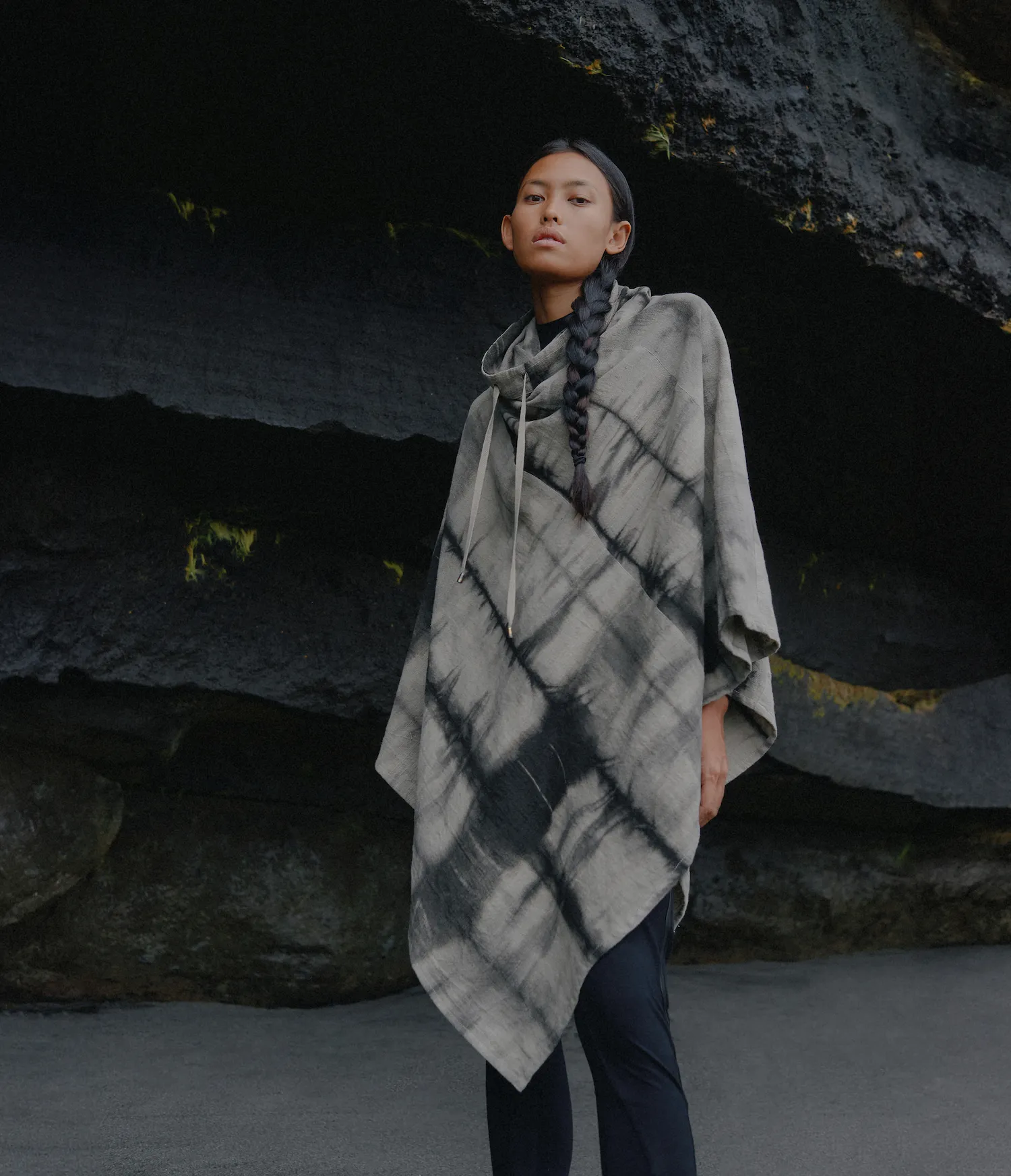 skylark poncho - shibori