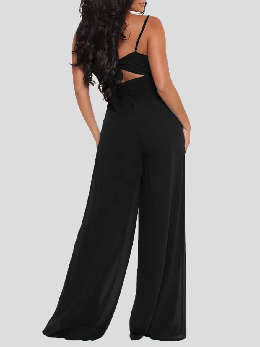 Sling Bare Back Wide-Leg Jumpsuit