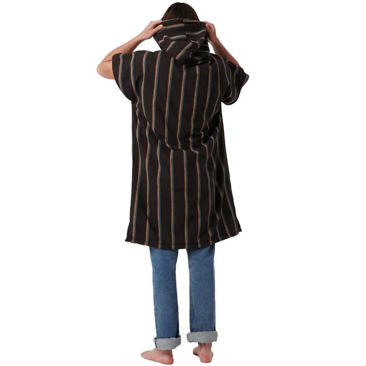 Slowtide Baja Stripe Fouta Hooded Changing Poncho