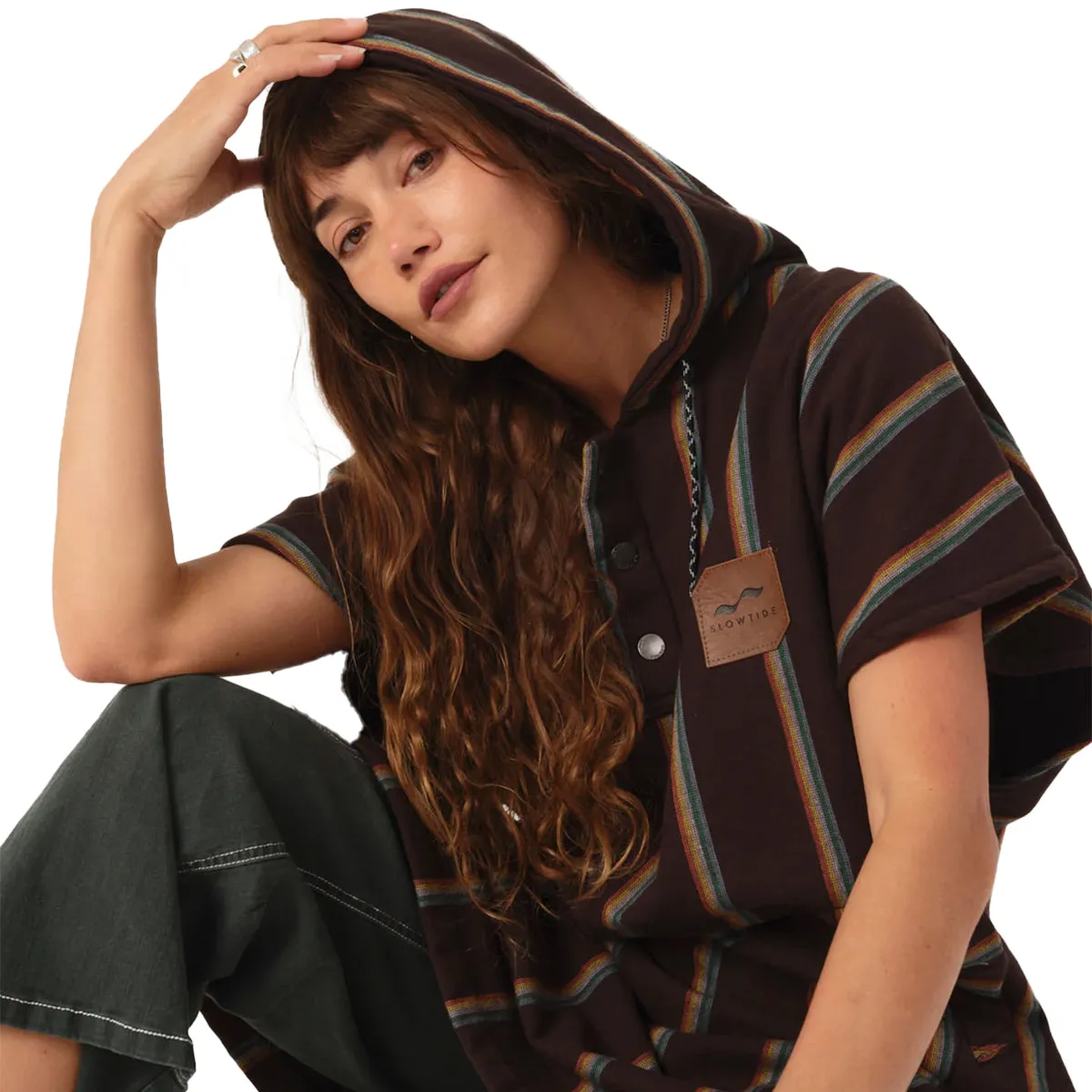 Slowtide Baja Stripe Fouta Hooded Changing Poncho