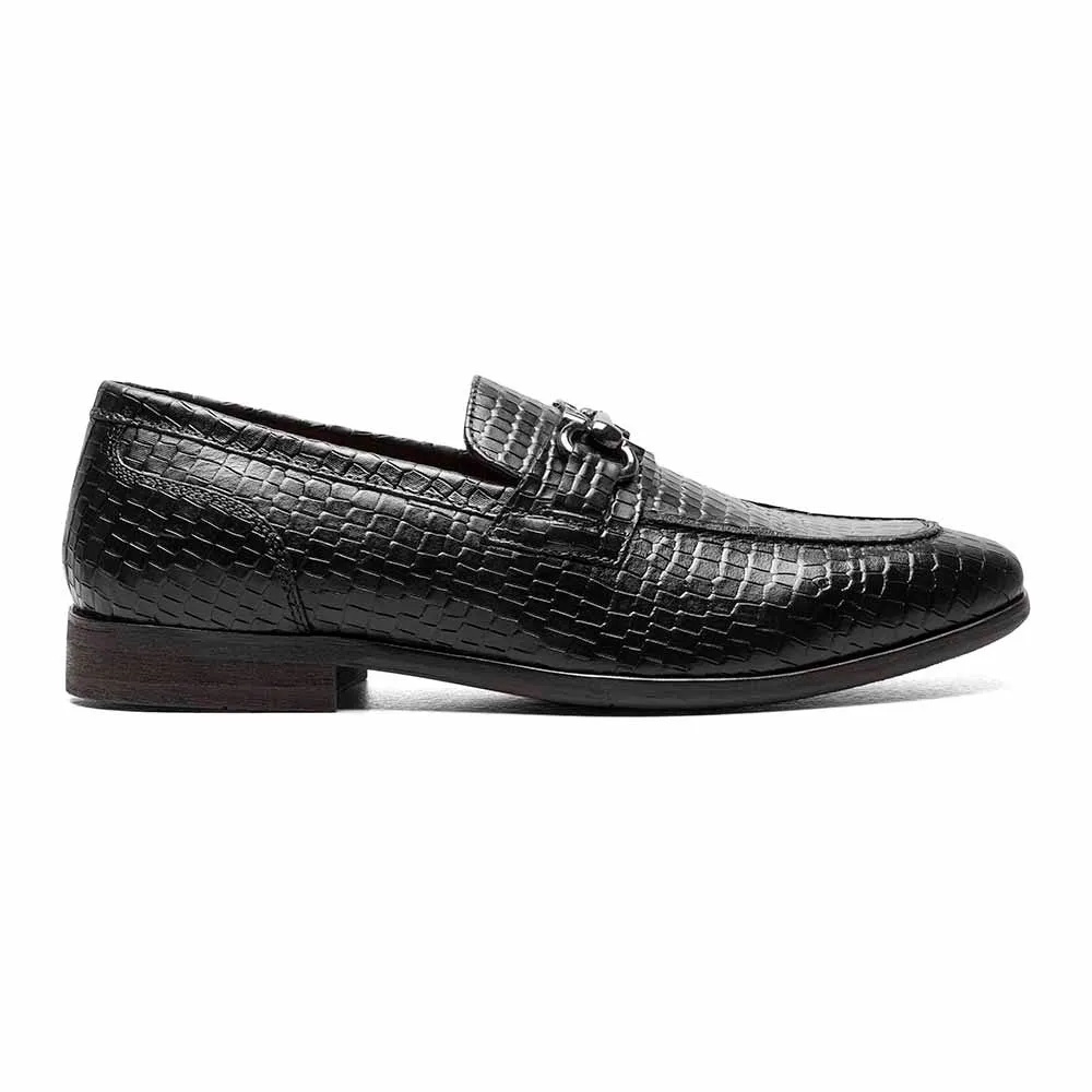 Stacy Adams Black FERONTE Moc Toe Bit Slip On