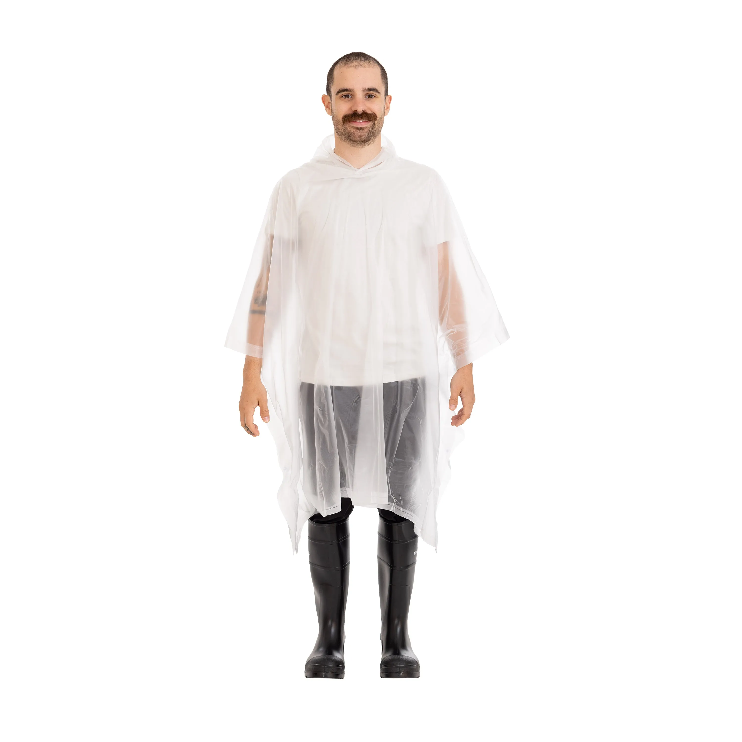 Stansport Vinyl Poncho - 52 In X 80 In - Clear