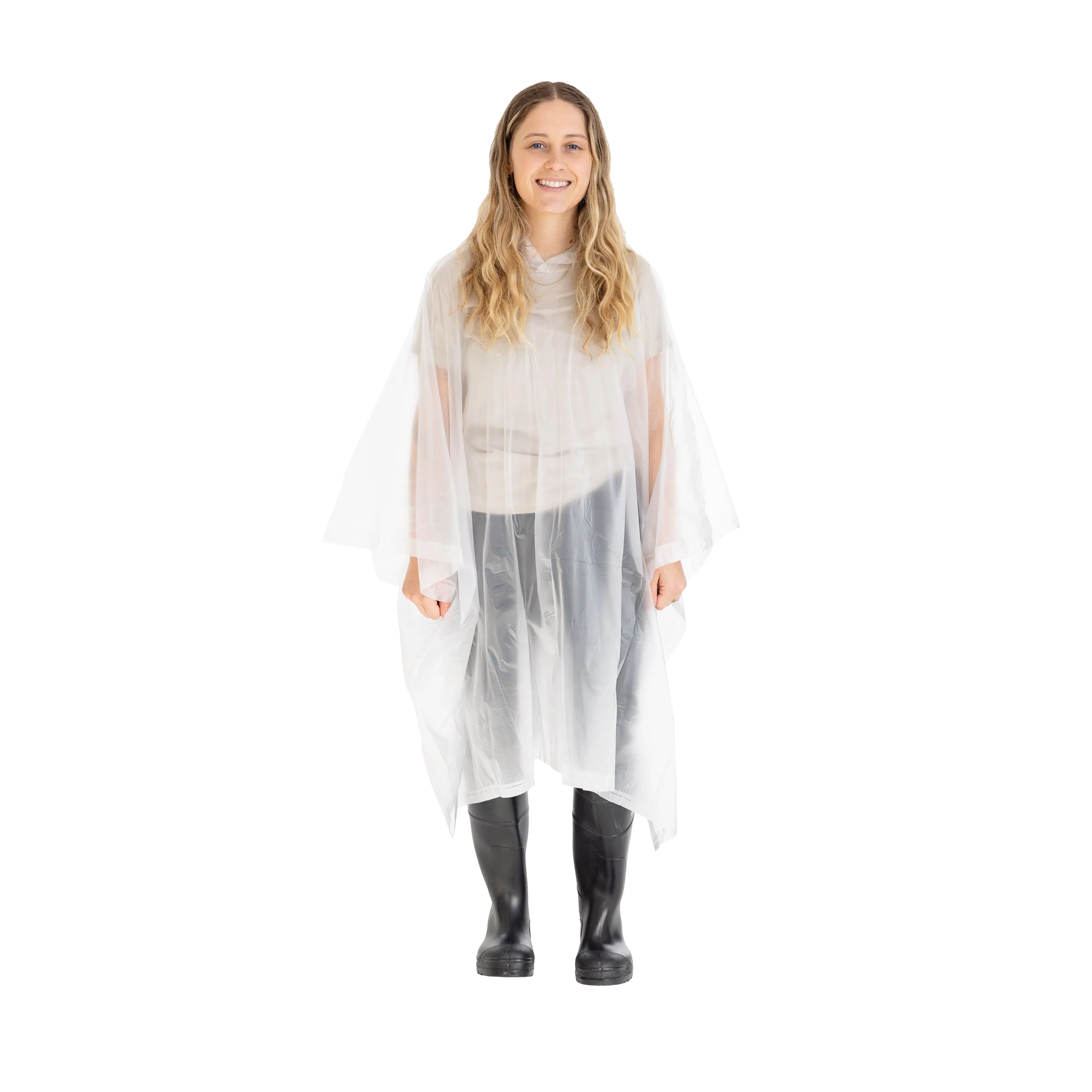 Stansport Vinyl Poncho - 52 In X 80 In - Clear