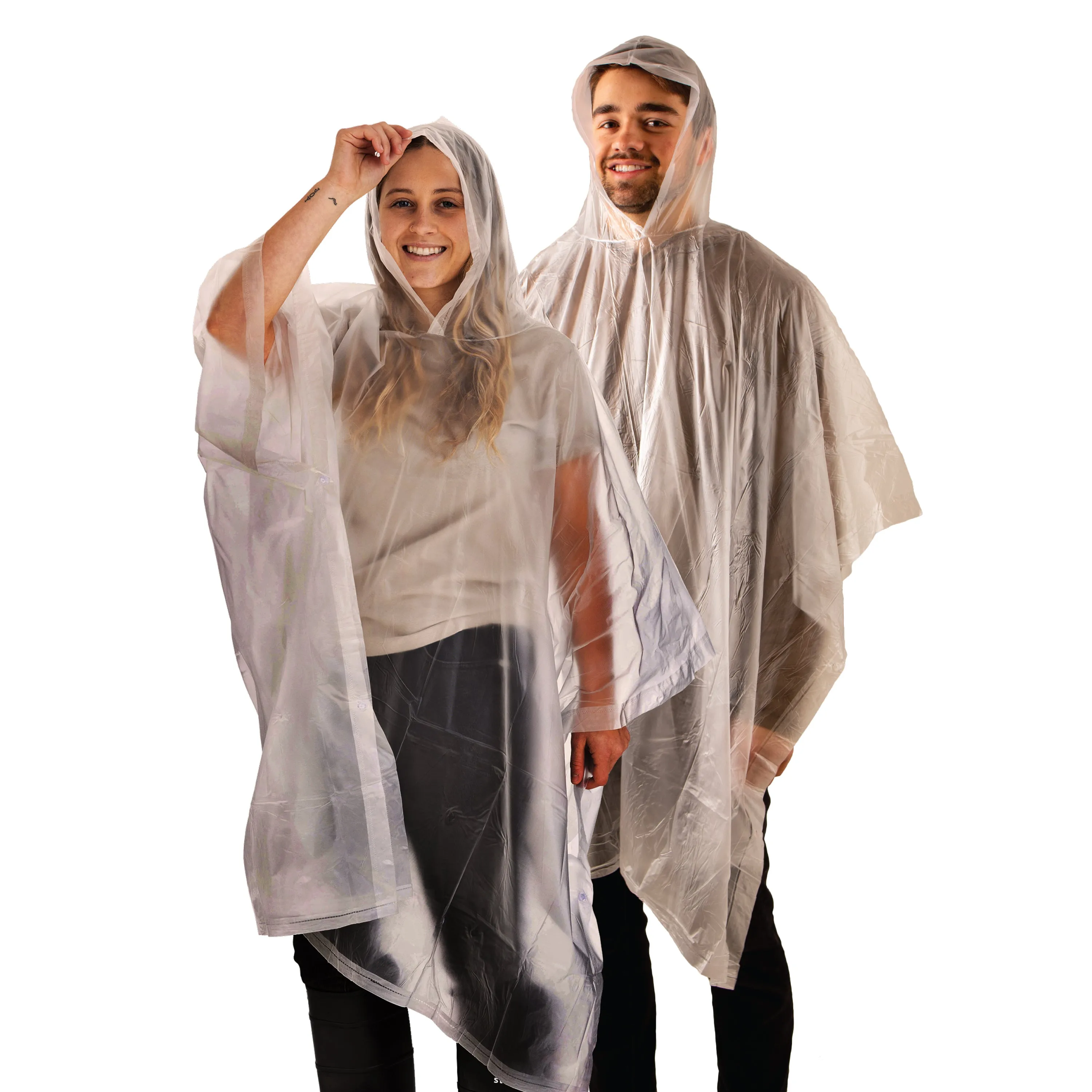 Stansport Vinyl Poncho - 52 In X 80 In - Clear