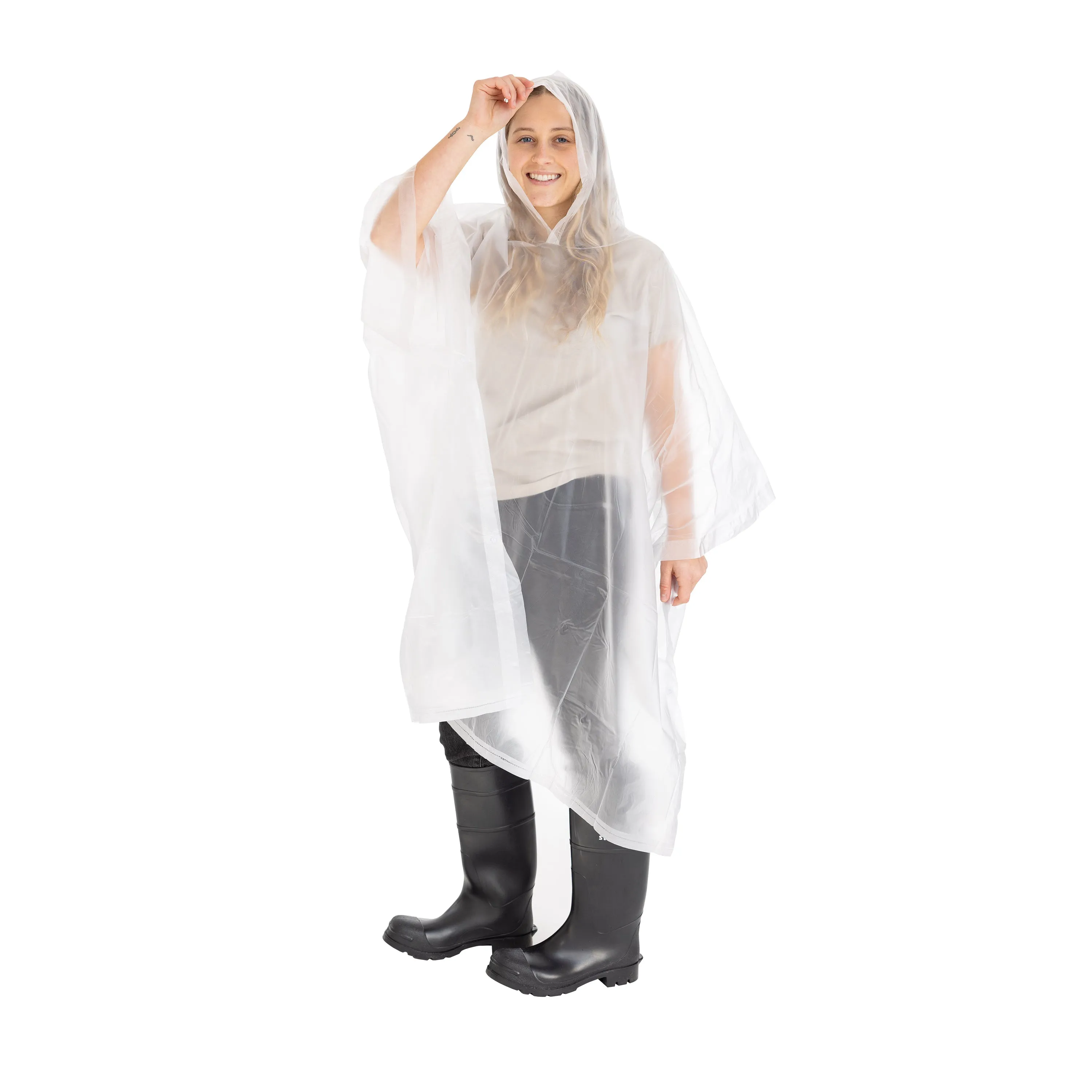 Stansport Vinyl Poncho - 52 In X 80 In - Clear