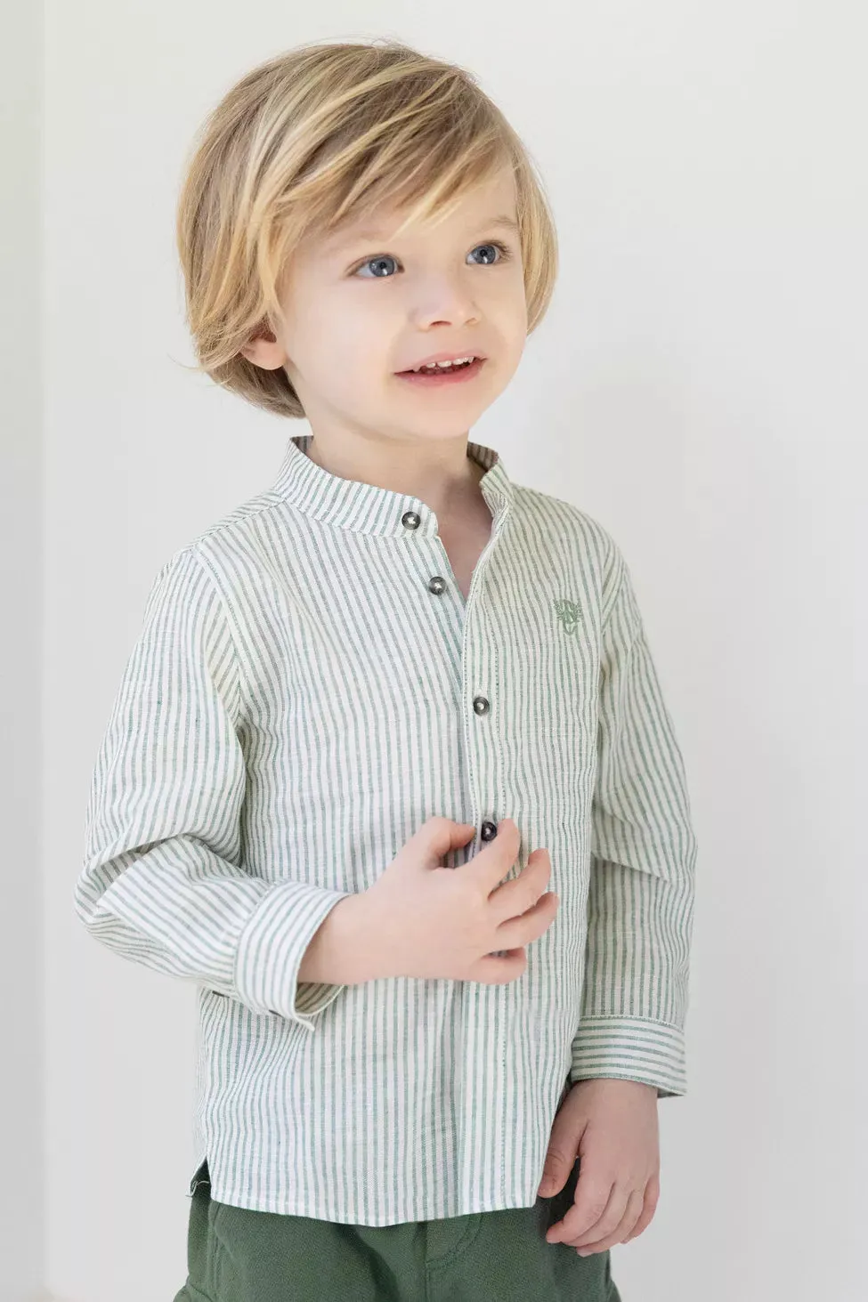 TAR Laurel Green Green Baby Stripe Shirt