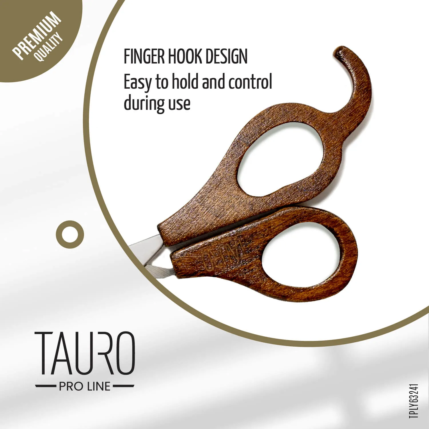 Tauro Pro Line Prestige Ergonomic Dog & Cat Nail Clippers Wooden Handle Stainless Steal Blades For Small And Medium Size Pets