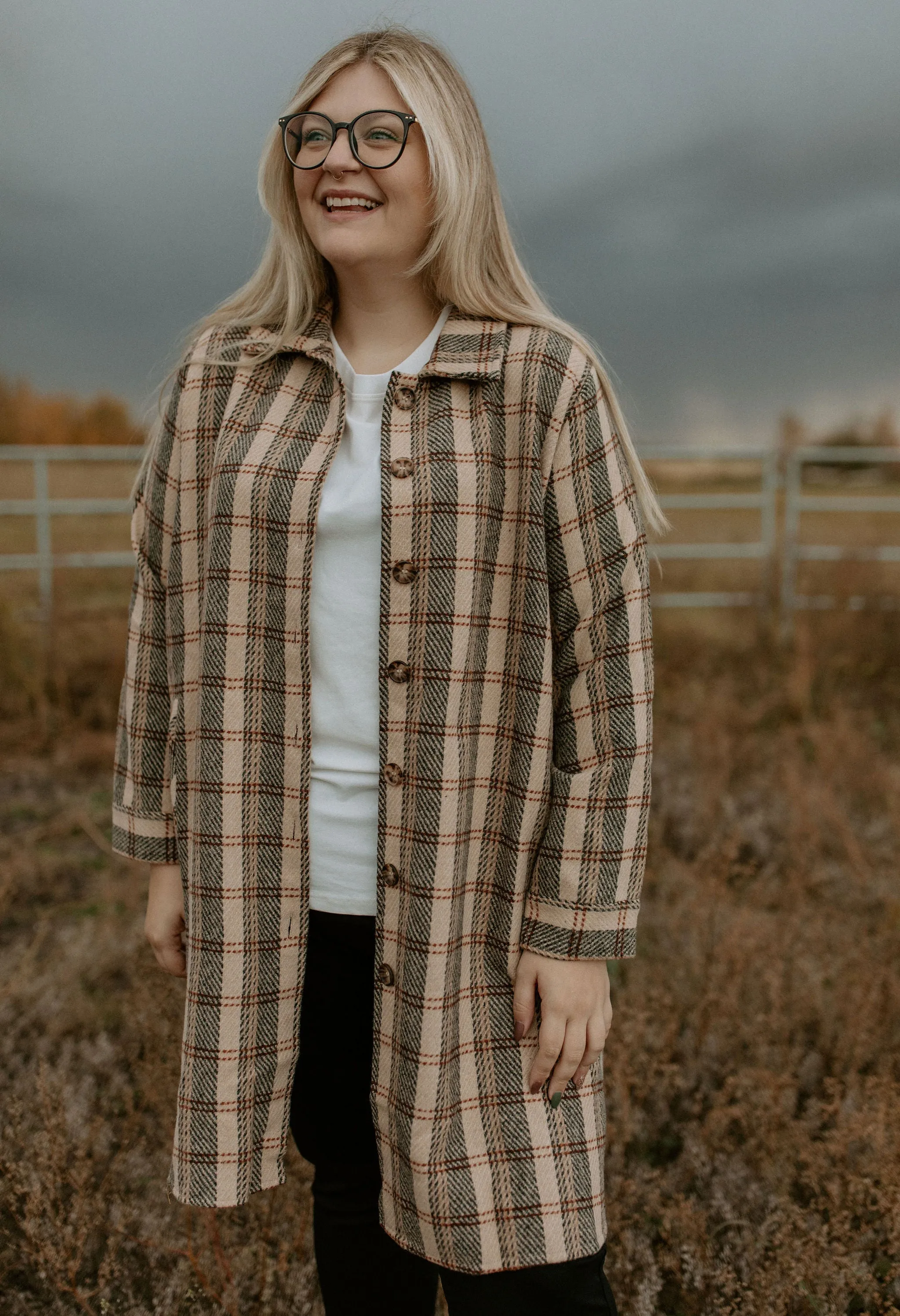 The Bambi Long Plaid Shacket - PLUS