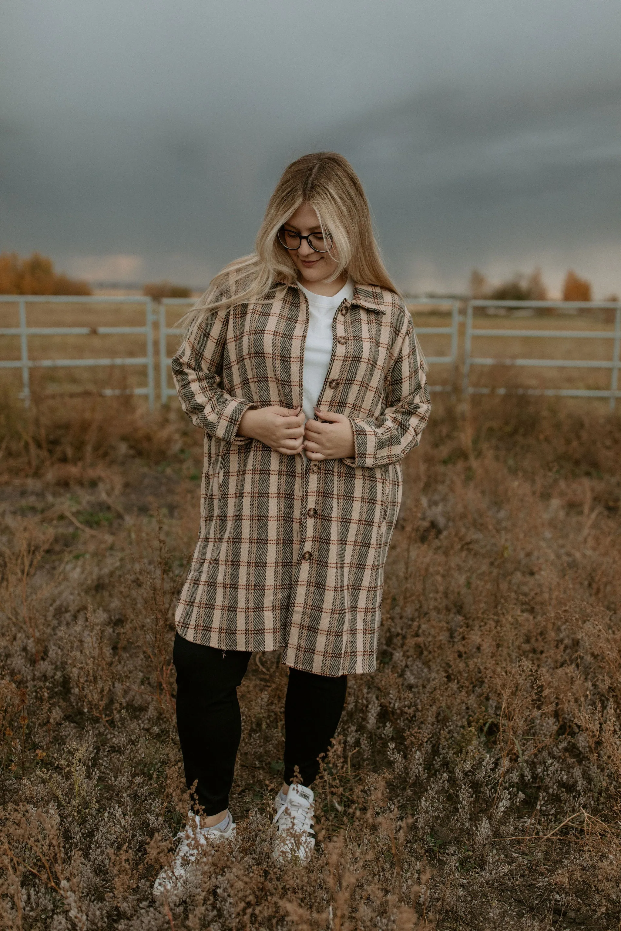 The Bambi Long Plaid Shacket - PLUS