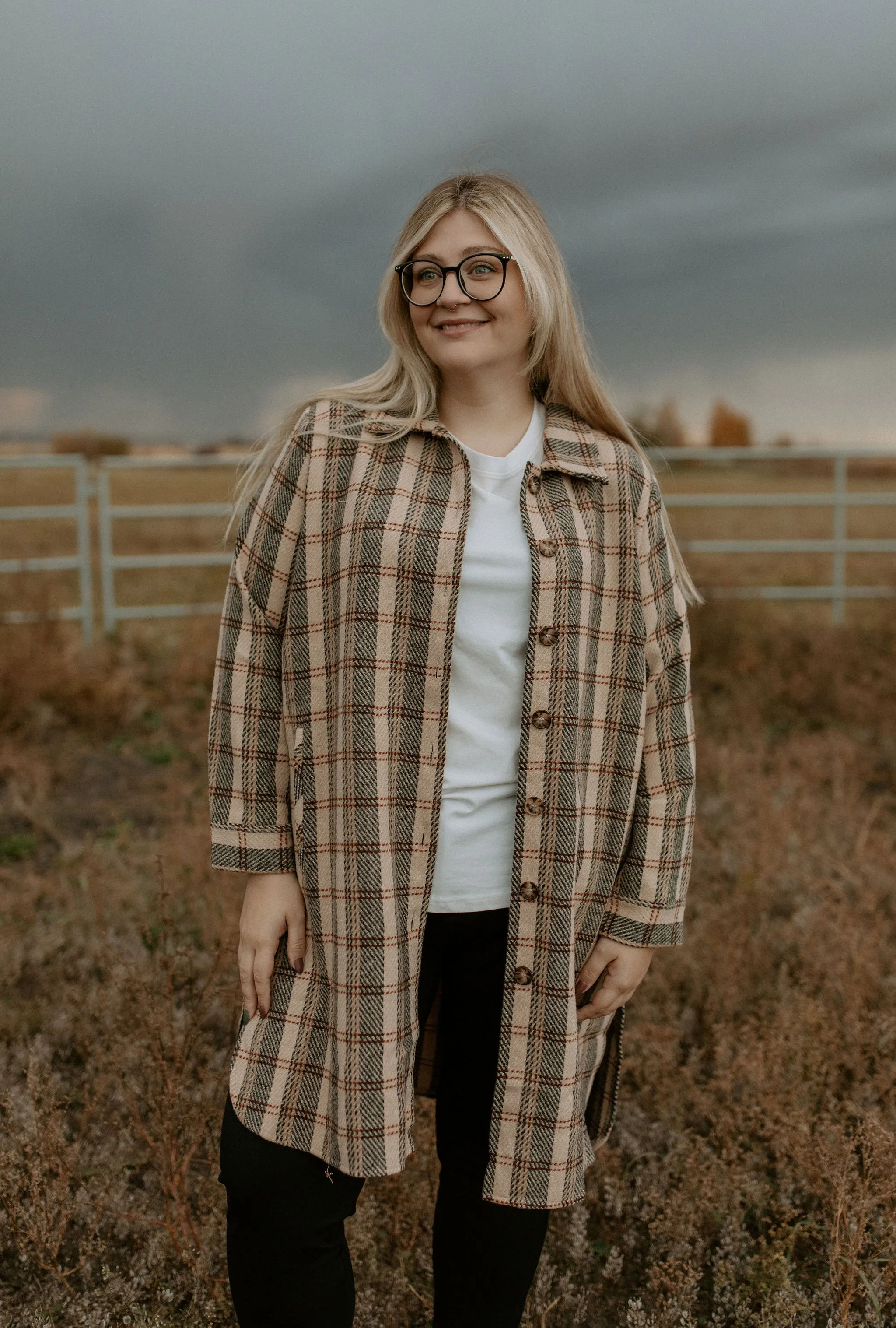 The Bambi Long Plaid Shacket - PLUS