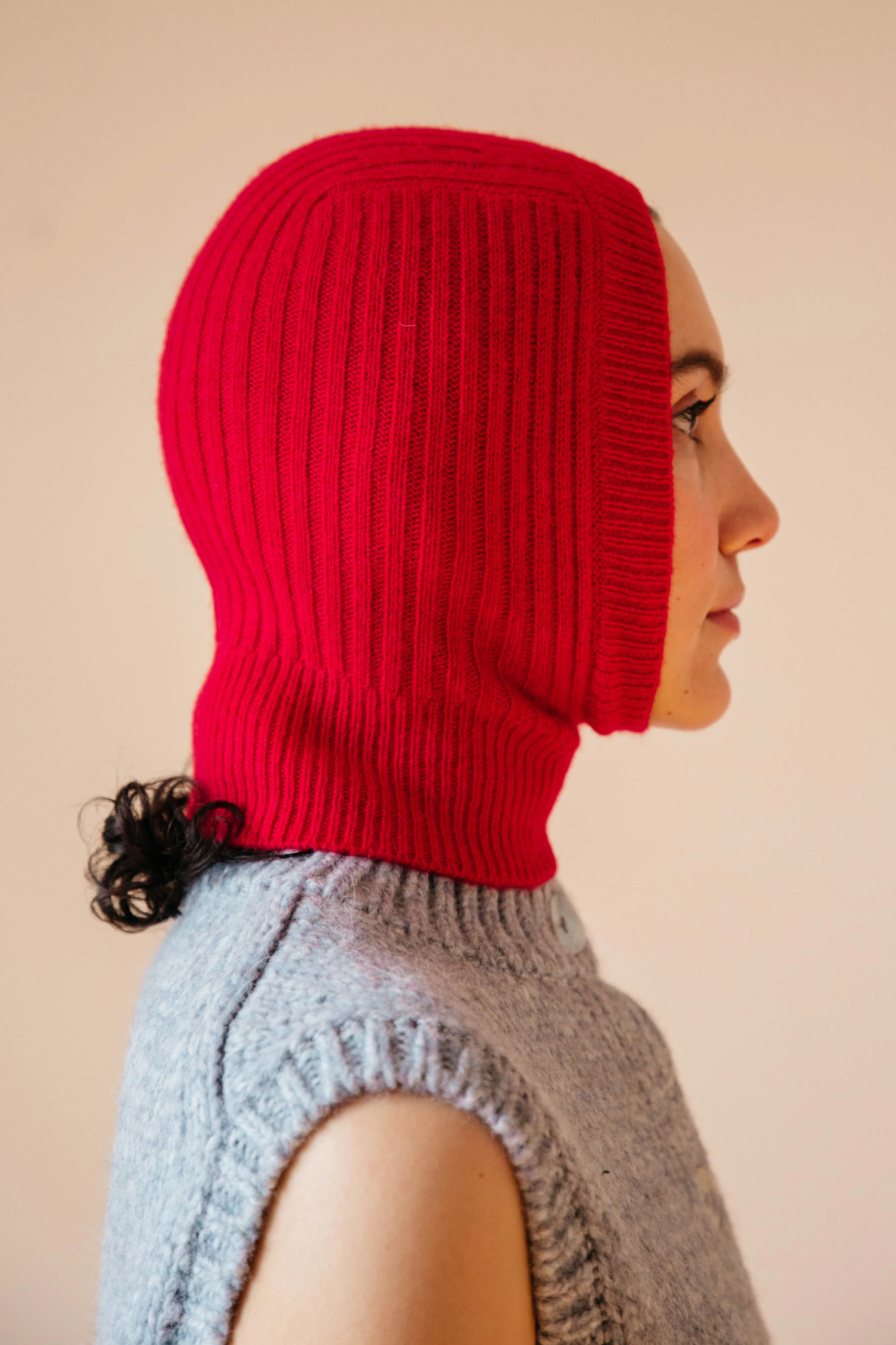 Tilla Cashmere Balaclava - Poppy