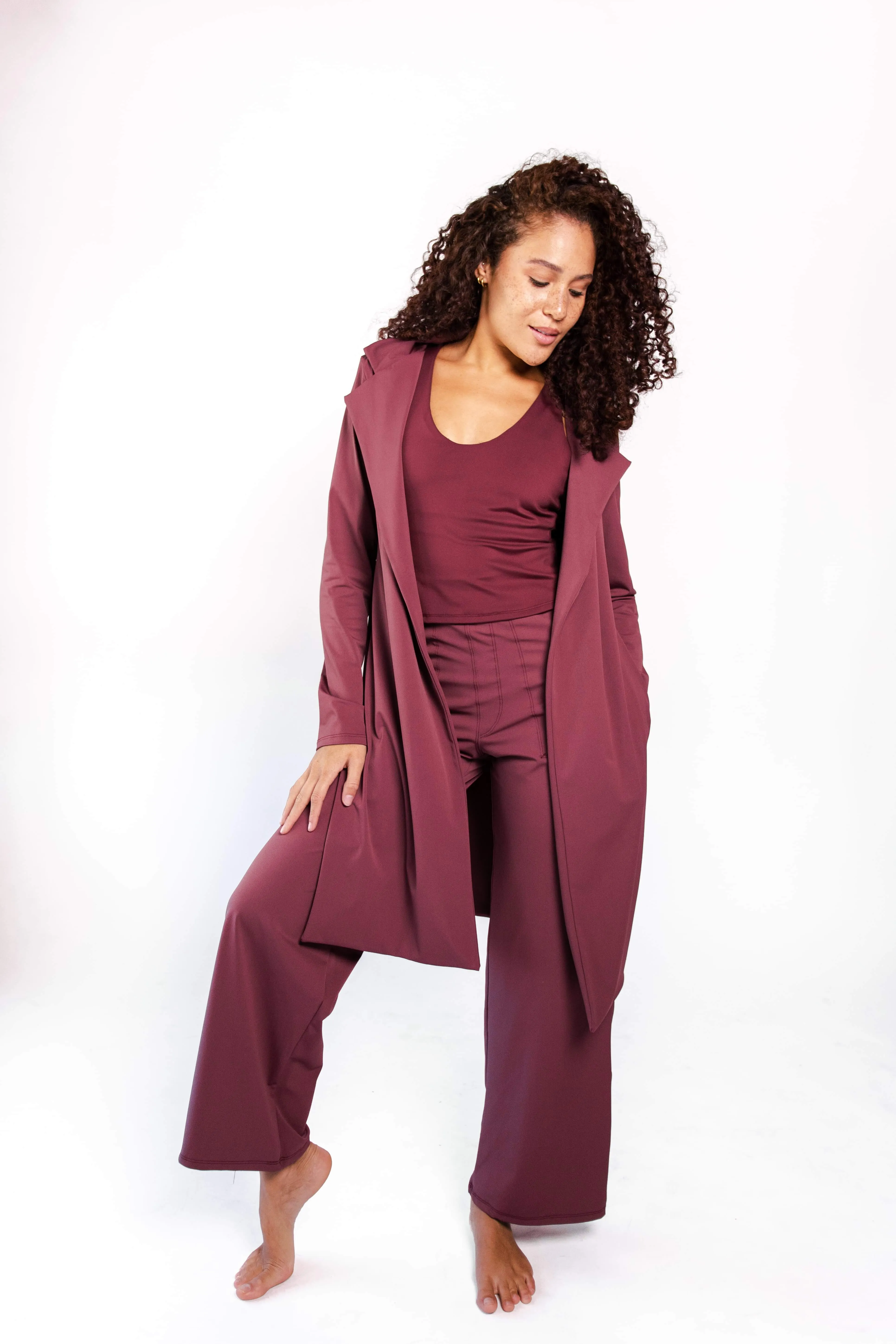 Ultimate Trouser in Maroon