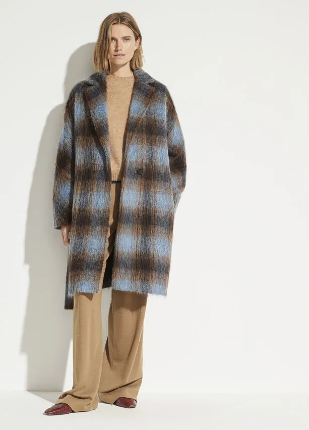 Vince Belted Plaid Coat