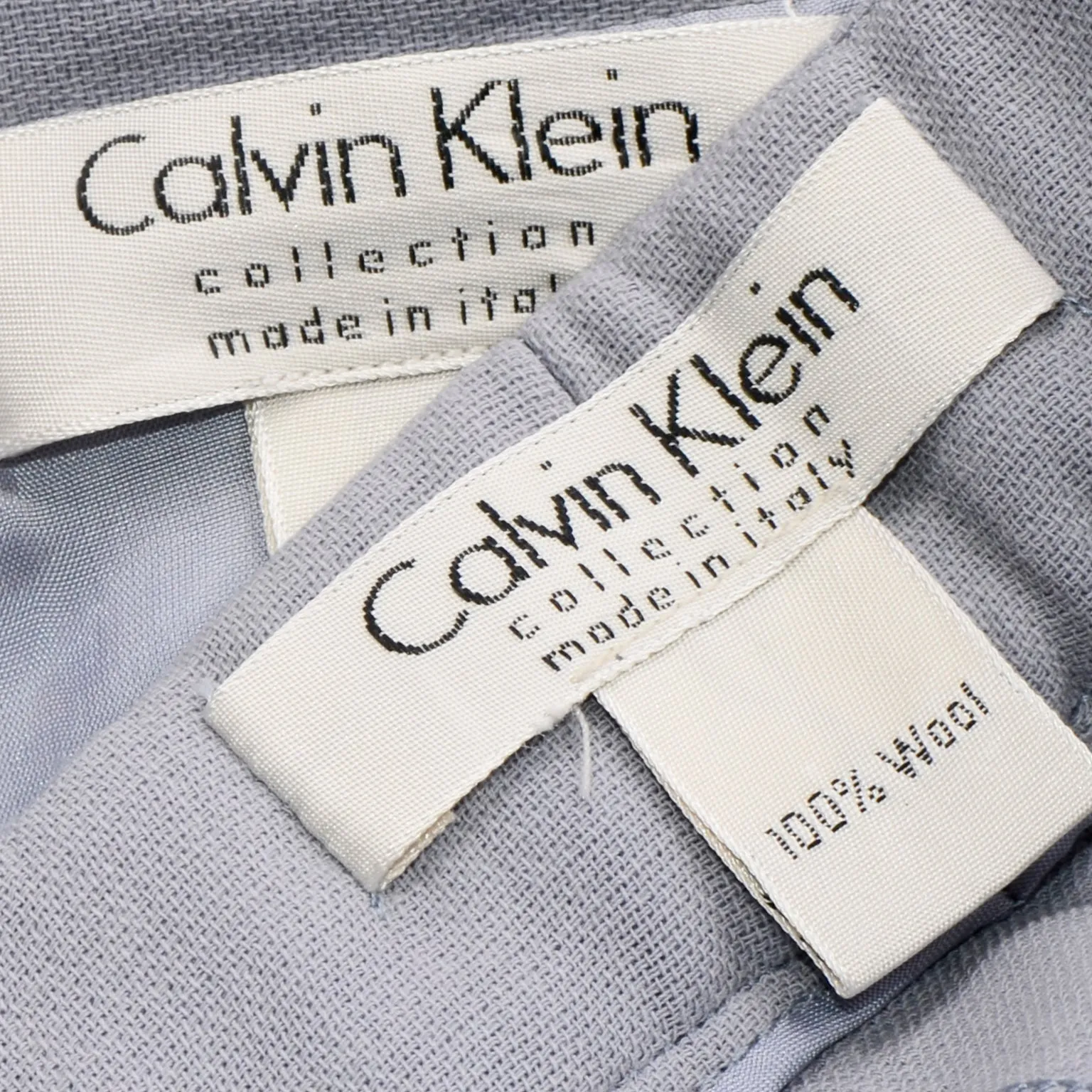 Vintage Calvin Klein Collection Periwinkle Blue Trouser Jacket Suit