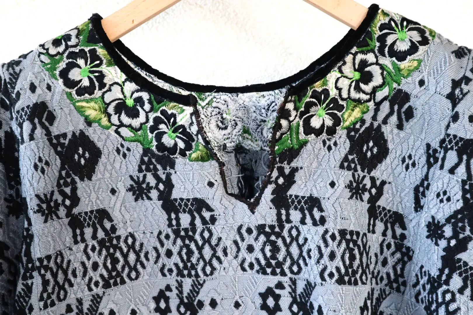 Vintage Guatemalan Huipil Top  – Handwoven Mayan Blouse from Coban