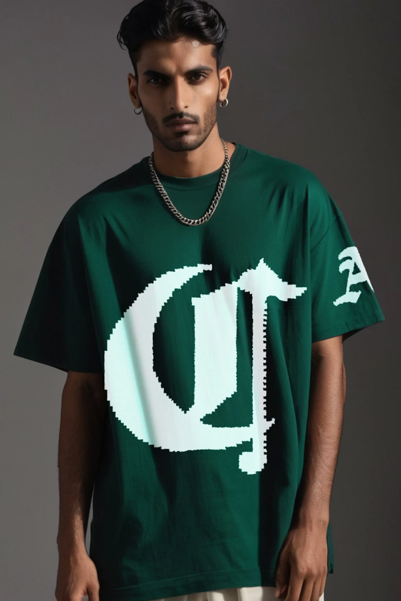 WalaWali 'BIT-MAP' CAS Logo Green Tee