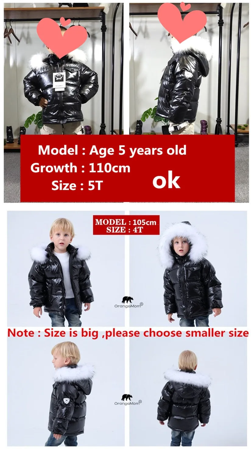 Winter jacket parka for boys coats girls jackets children's clothing snow wear kids outerwear toddler boy clothes