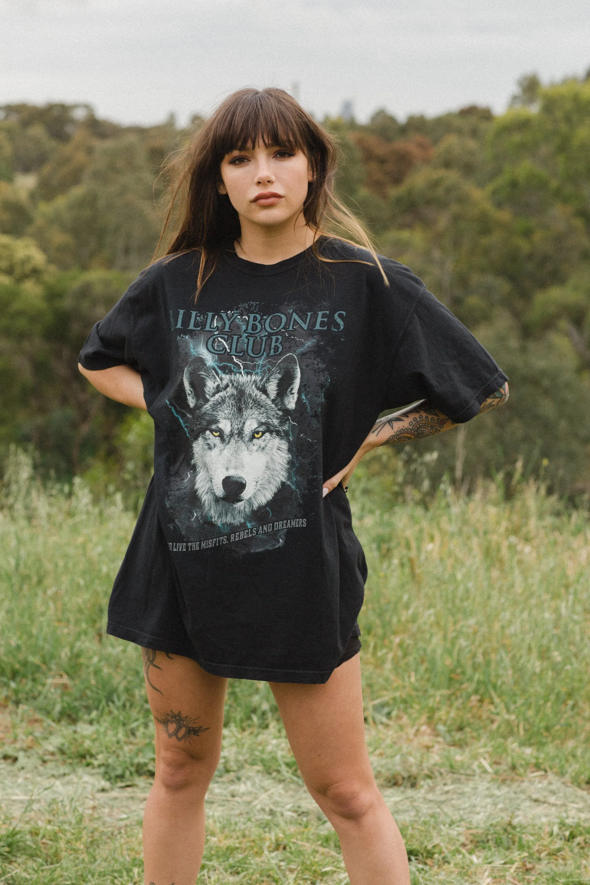 Wolf Pack Tee - Vintage Black